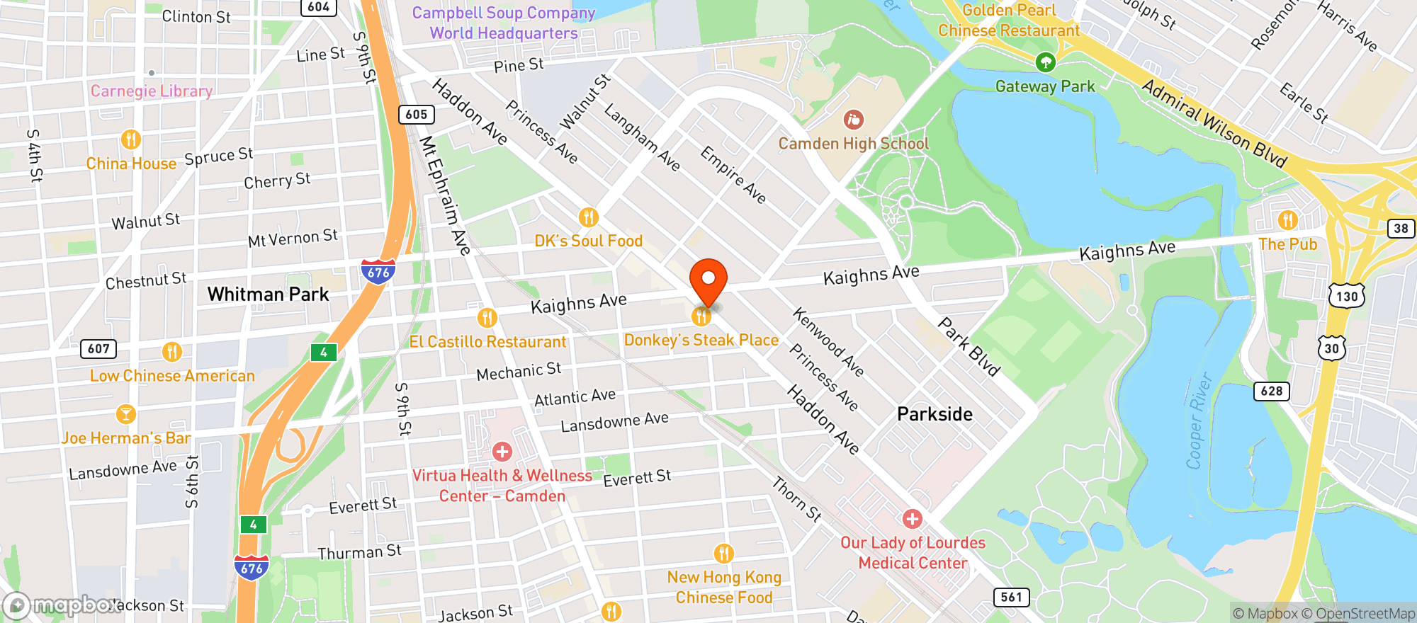 Map showing Donkey S Place