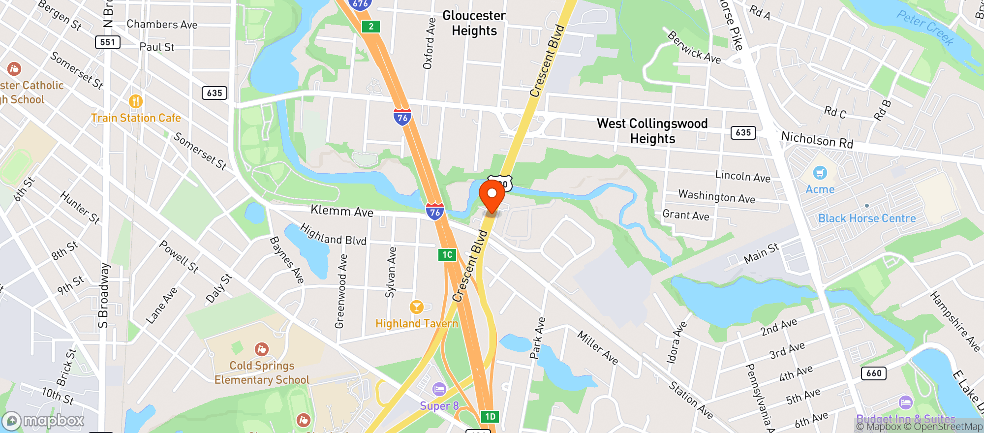 Map showing Bottlestop