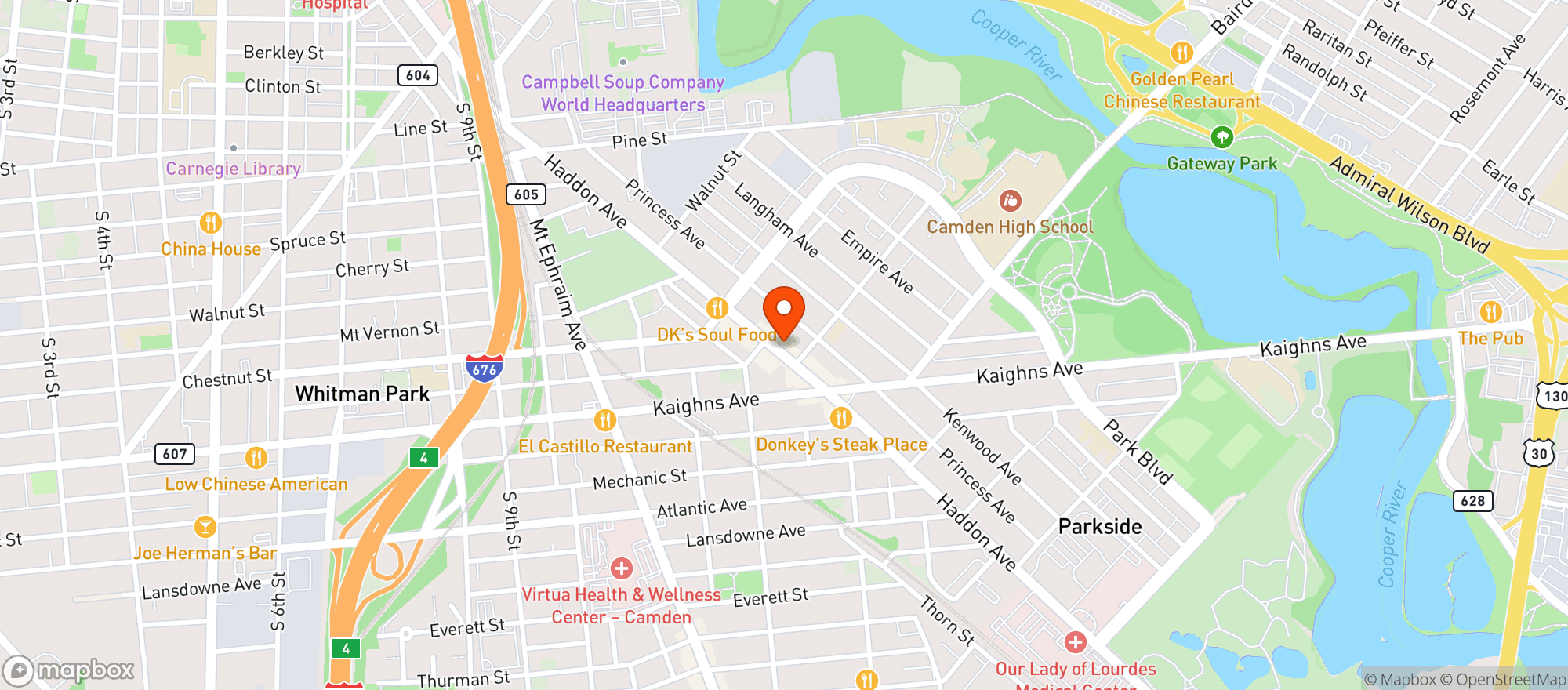 Map showing Haddon Liquor Store