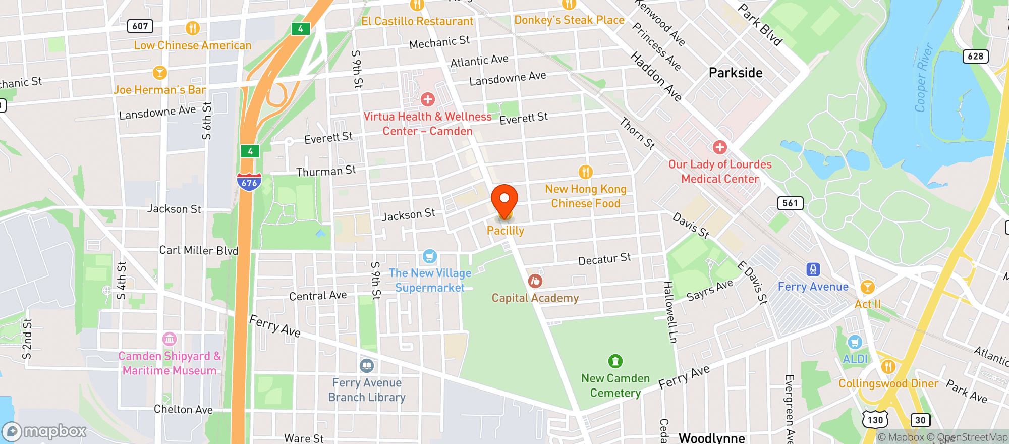 Map showing Eddies Liquors
