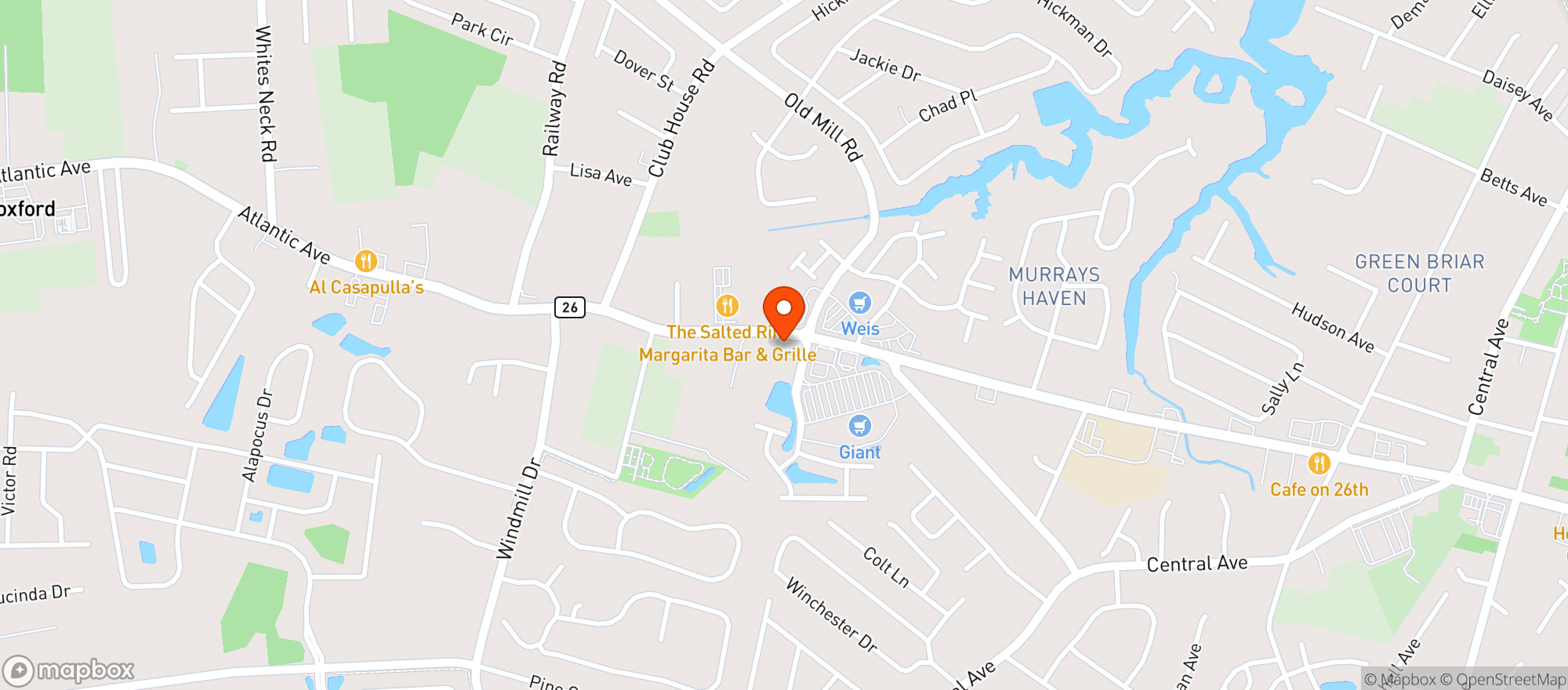 Map showing BANKS WINES & SPIRITS