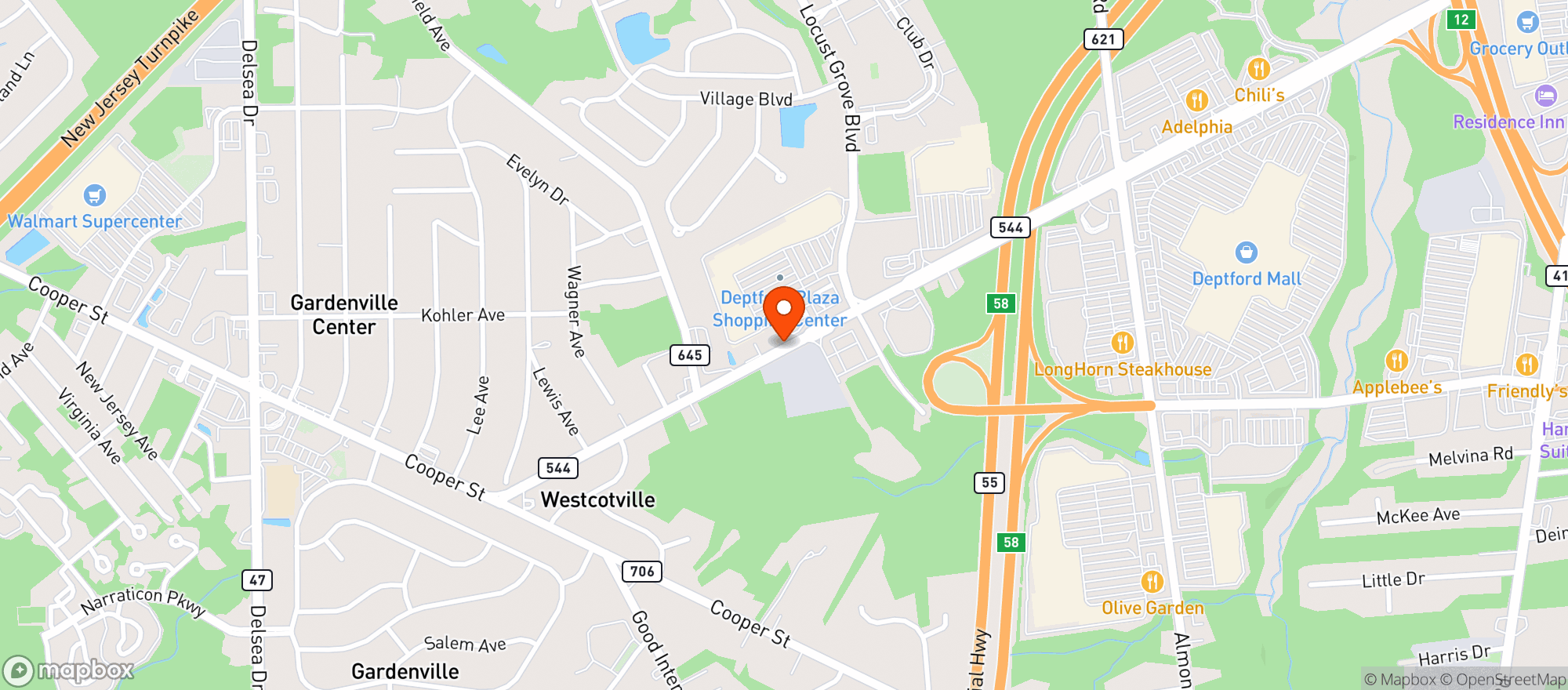 Map showing Gnc