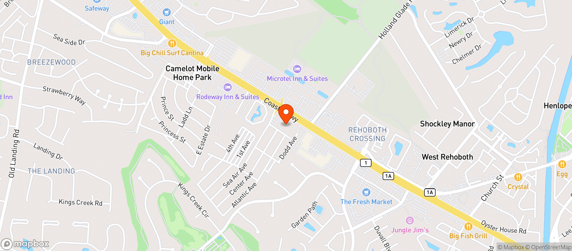 Map showing Outlet Liquors