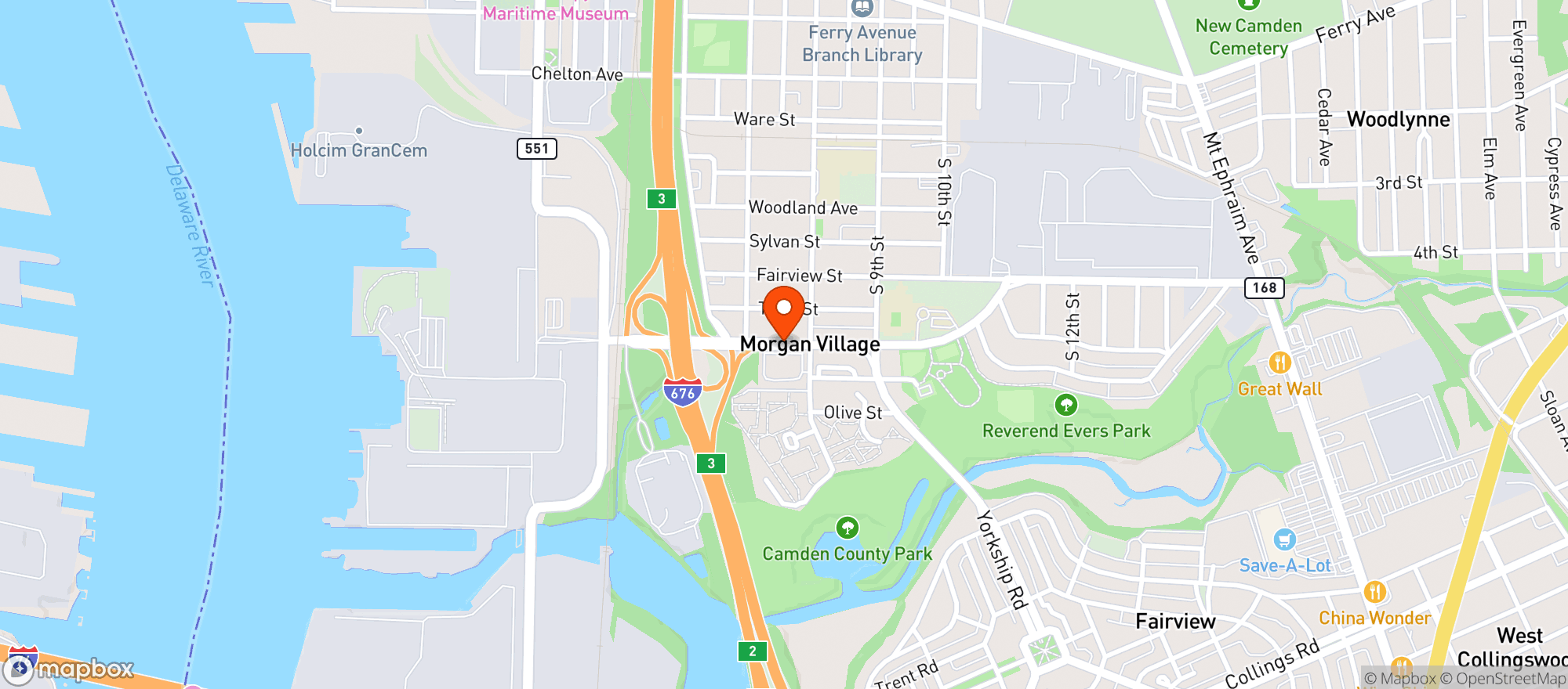 Map showing Camden Liquor