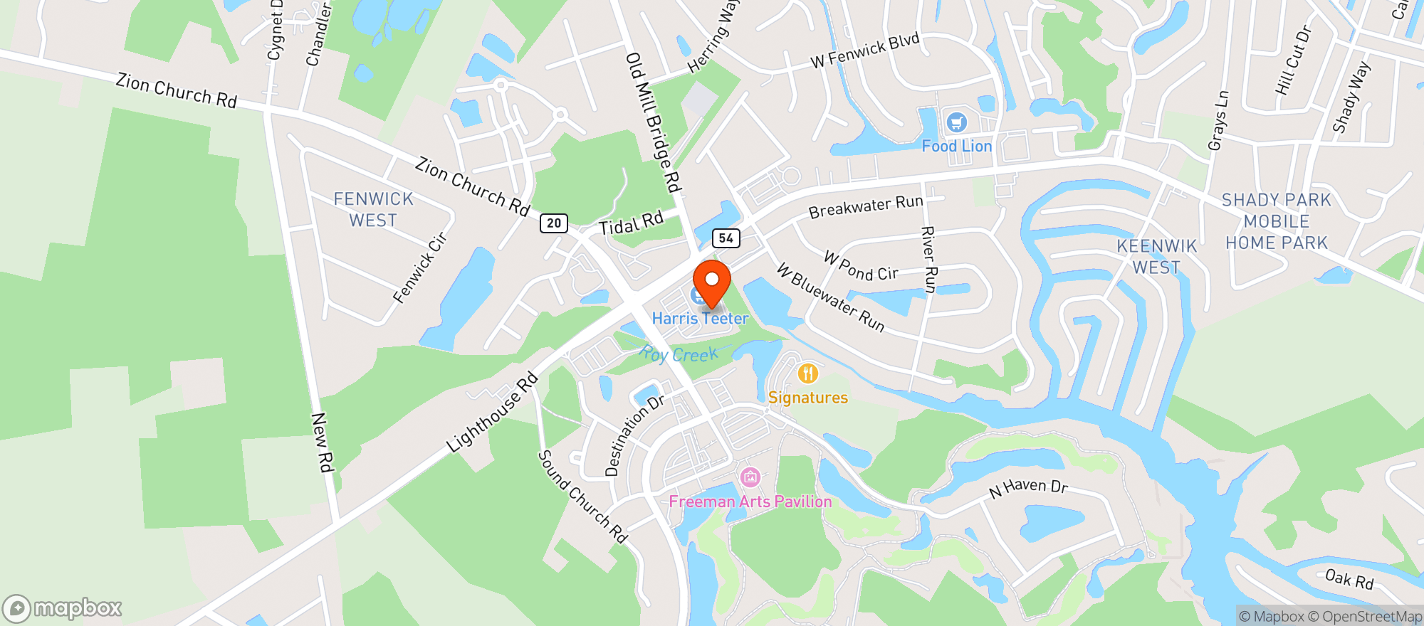 Map showing BAYSIDE WINE & SPIRITS