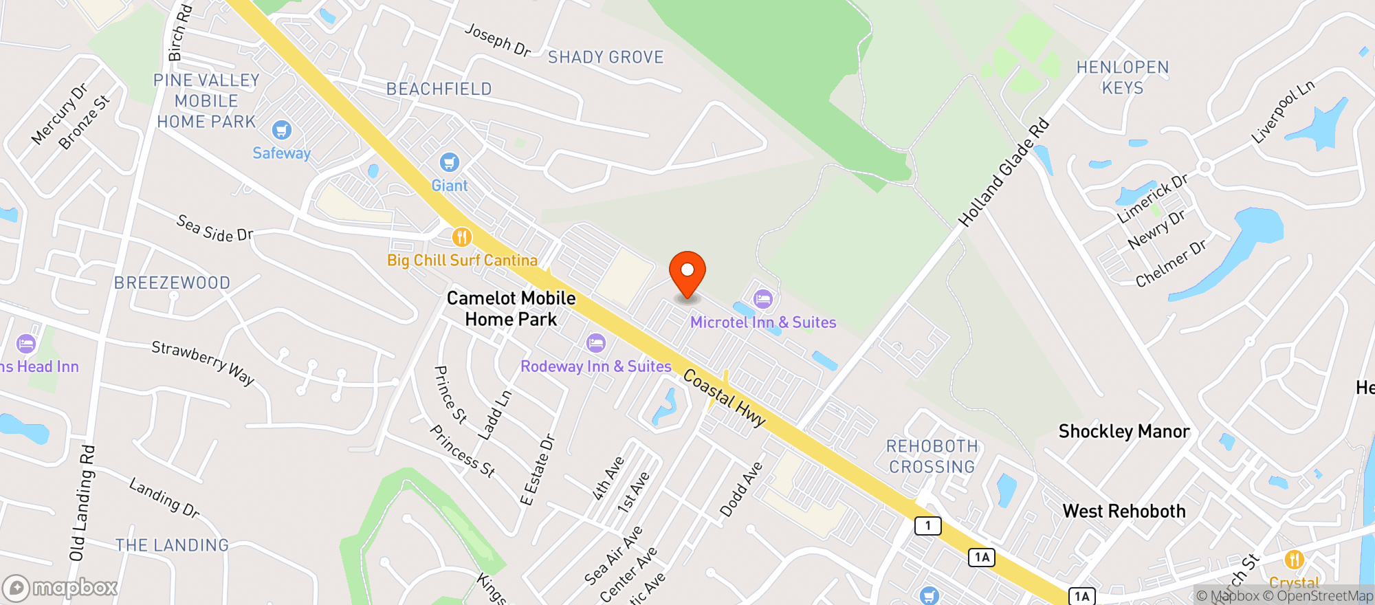 Map showing FEDERAL BEVERAGE COMPANY