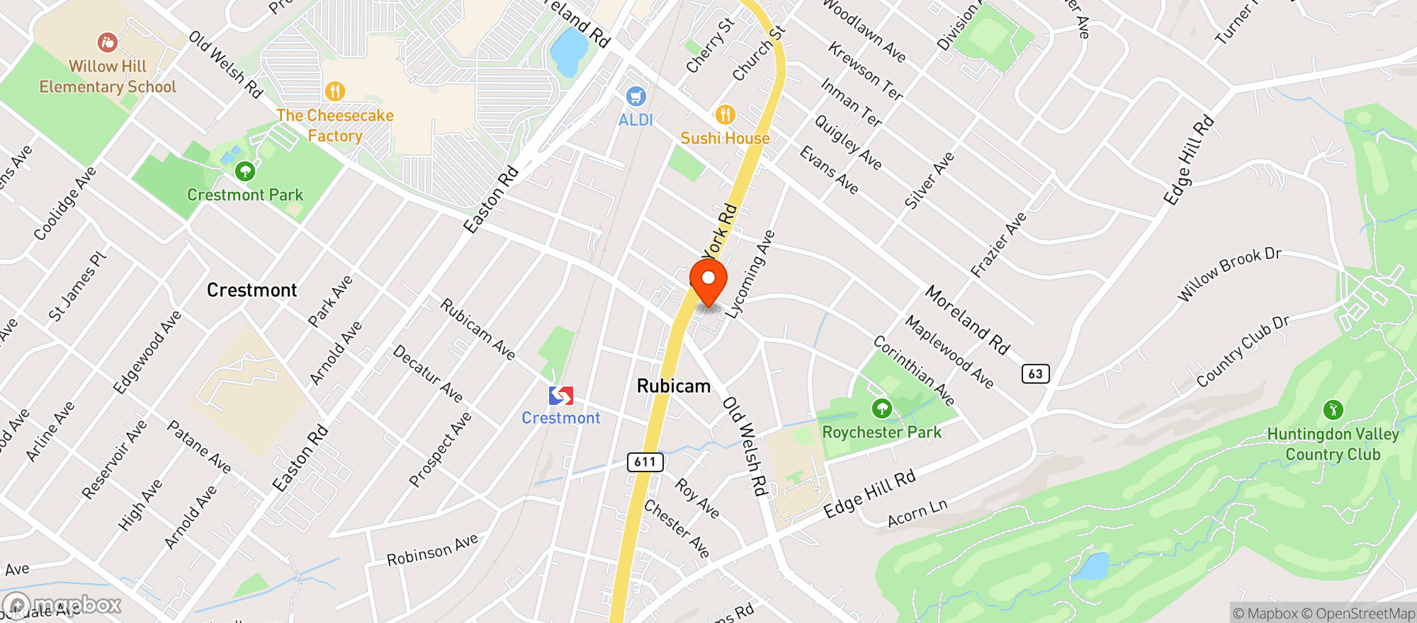 Map showing Vitamin Shoppe - Willow Grove
