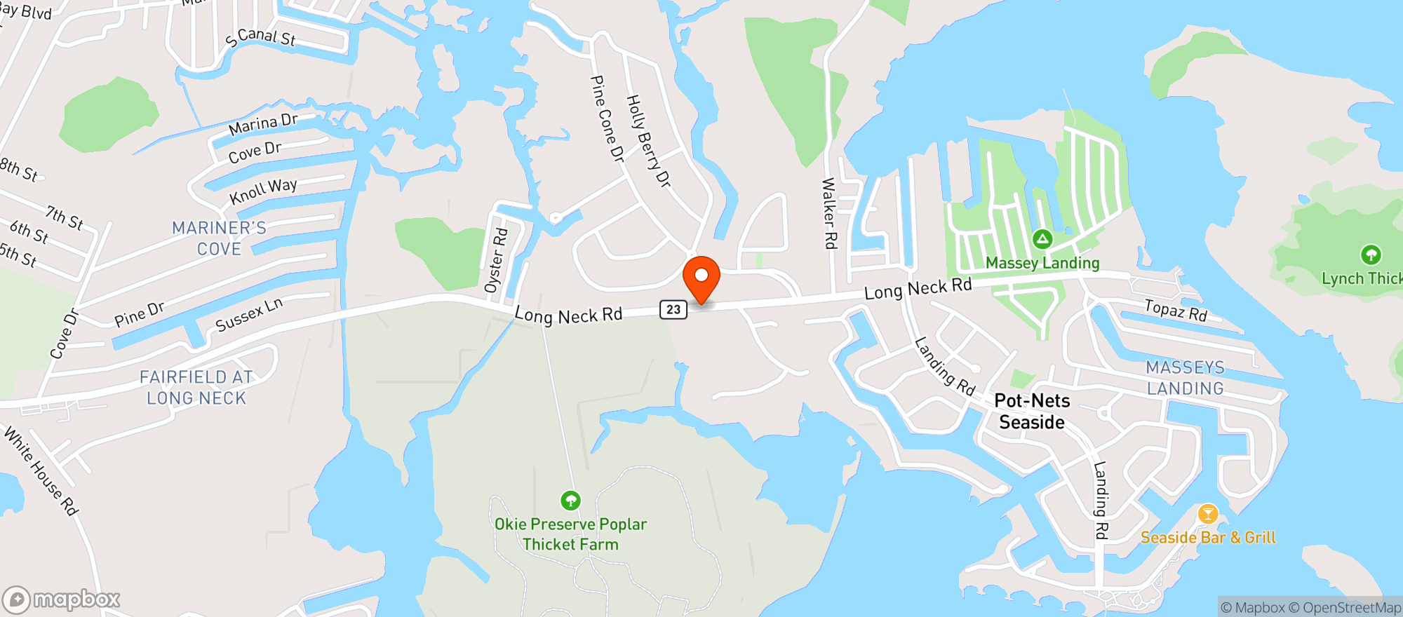 Map showing Cove Liquors