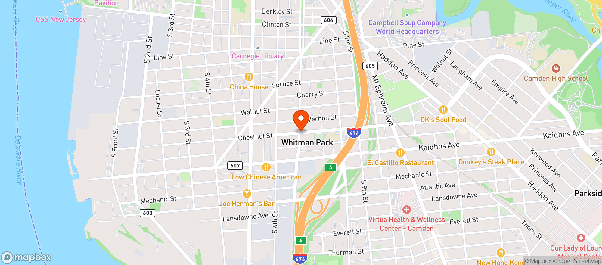 Map showing Eddies Liquors
