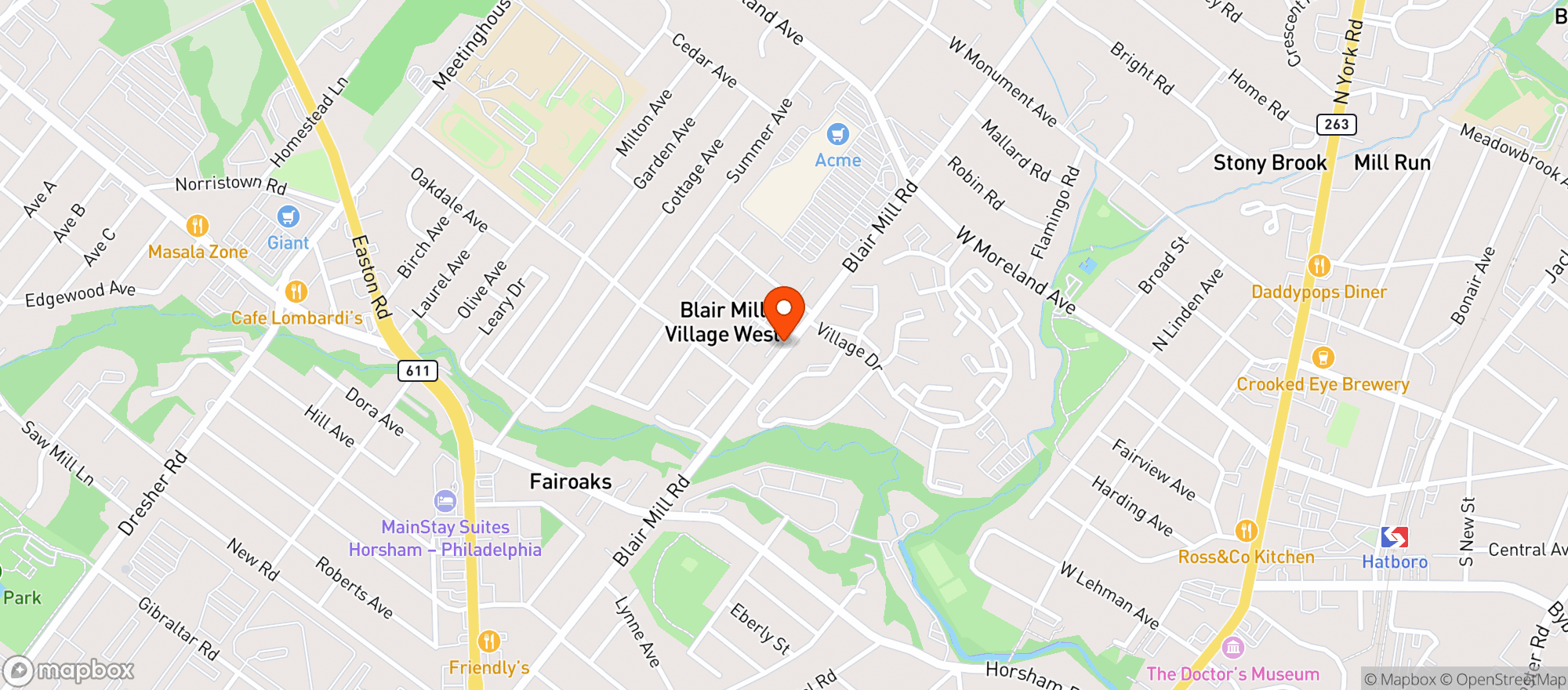 Map showing Acme Market #2774