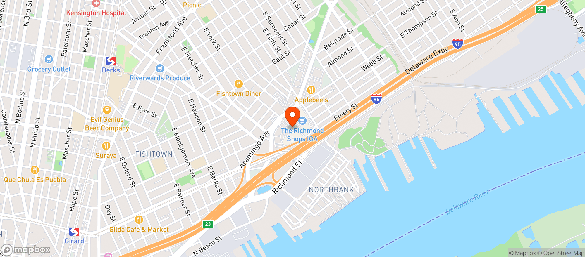 Map showing Gnc
