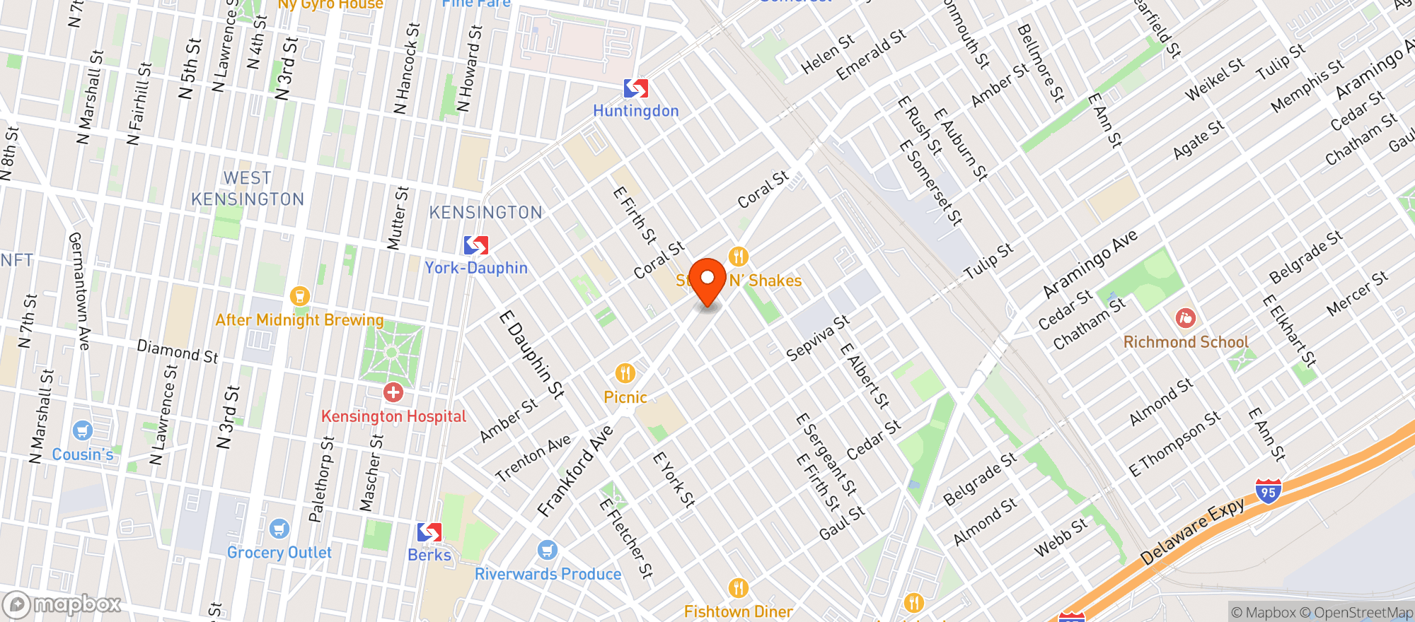 Map showing Forin Cafe