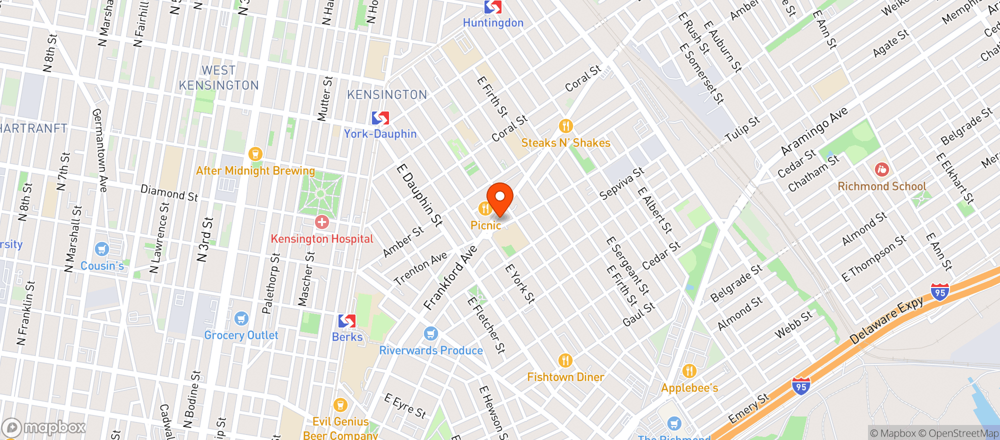 Map showing Fiore Fine Foods