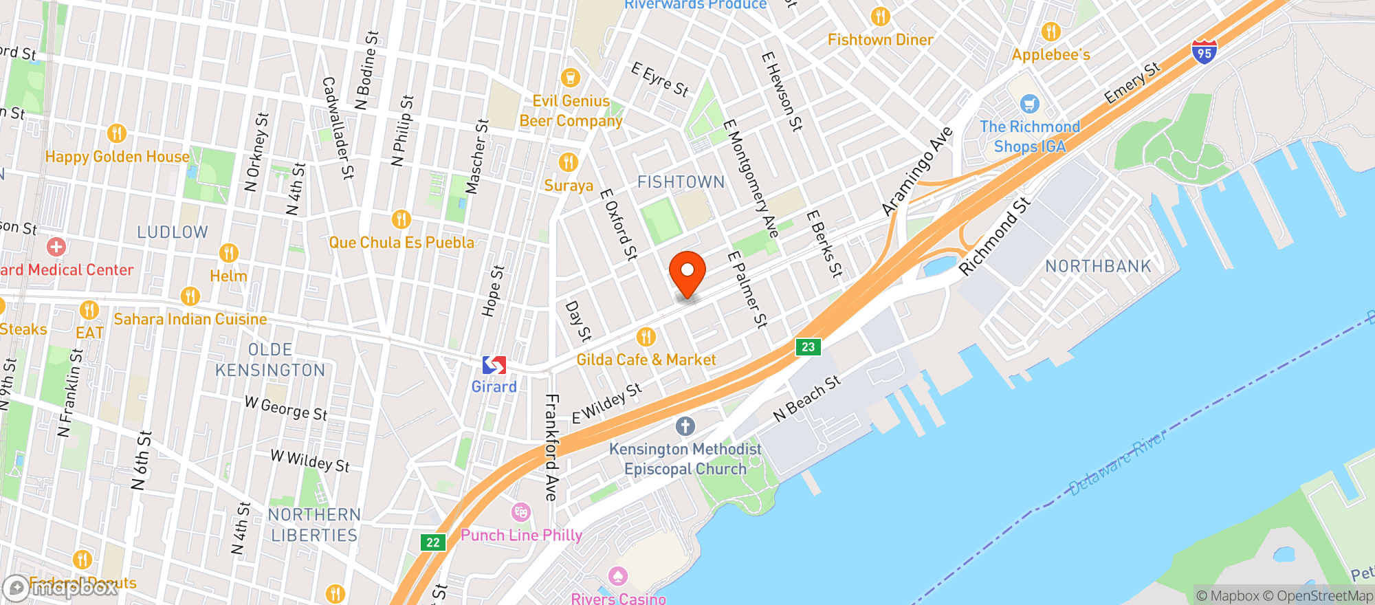 Map showing Vape O2