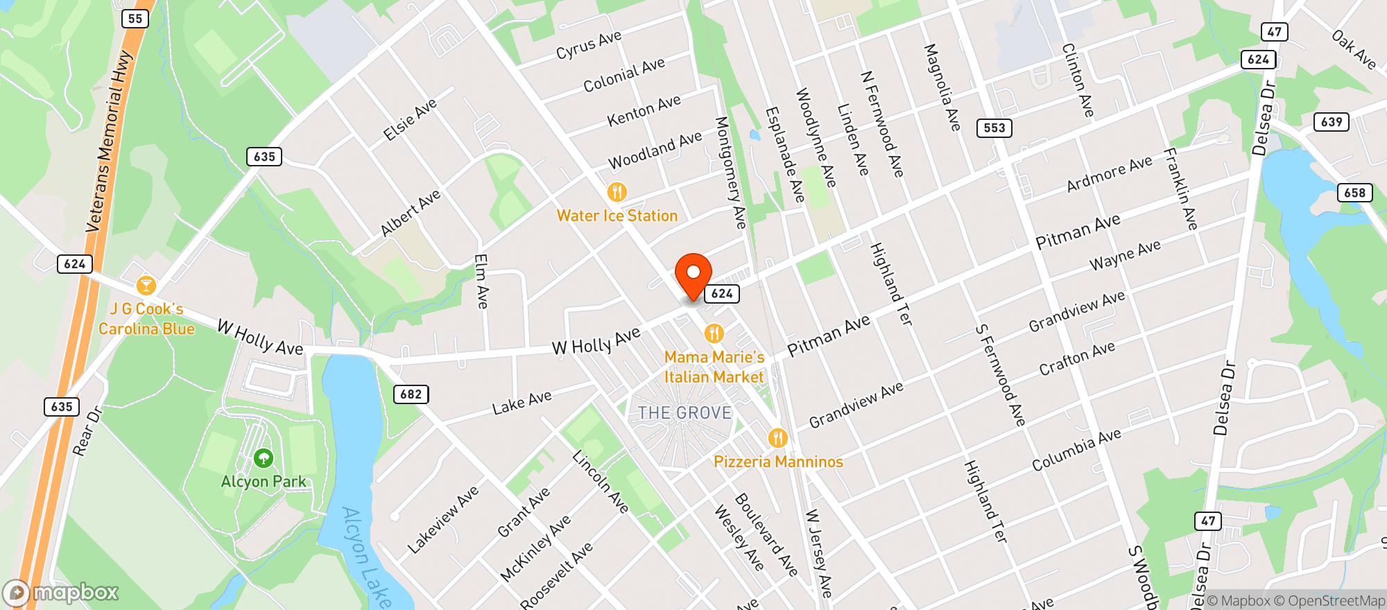 Map showing Gem Life Collective