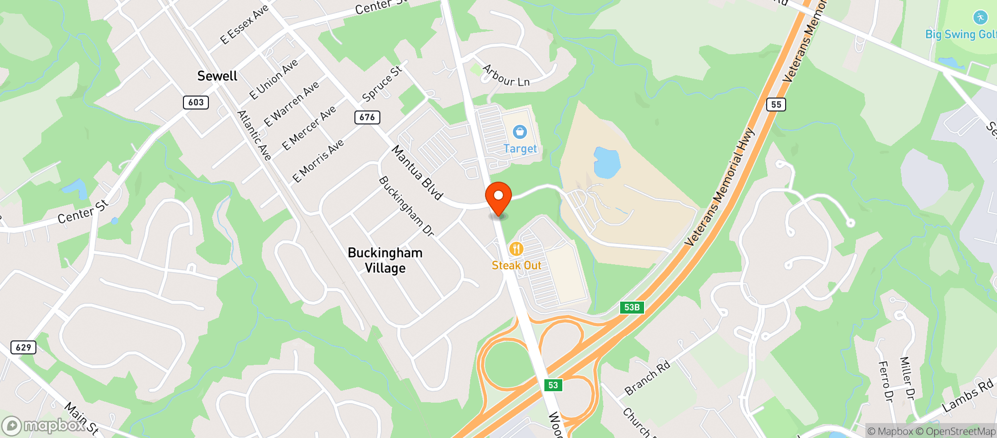 Map showing Target