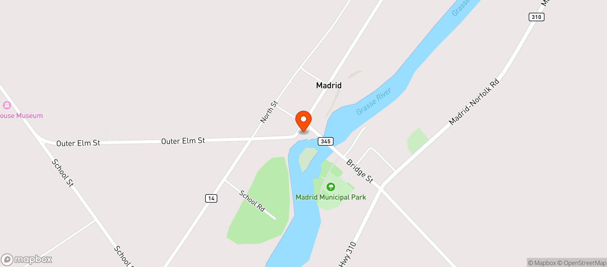 Map showing The Blue House