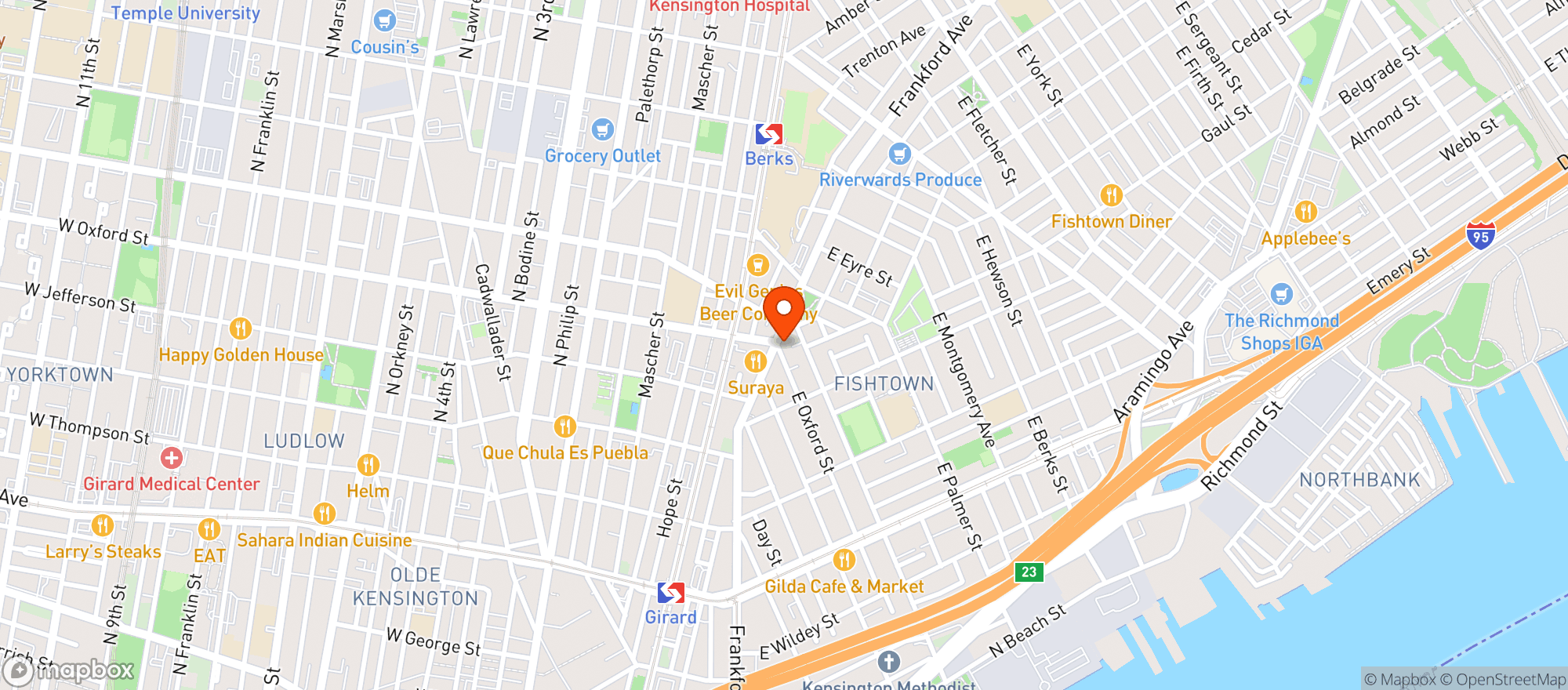 Map showing Cbd Kratom Fishtown