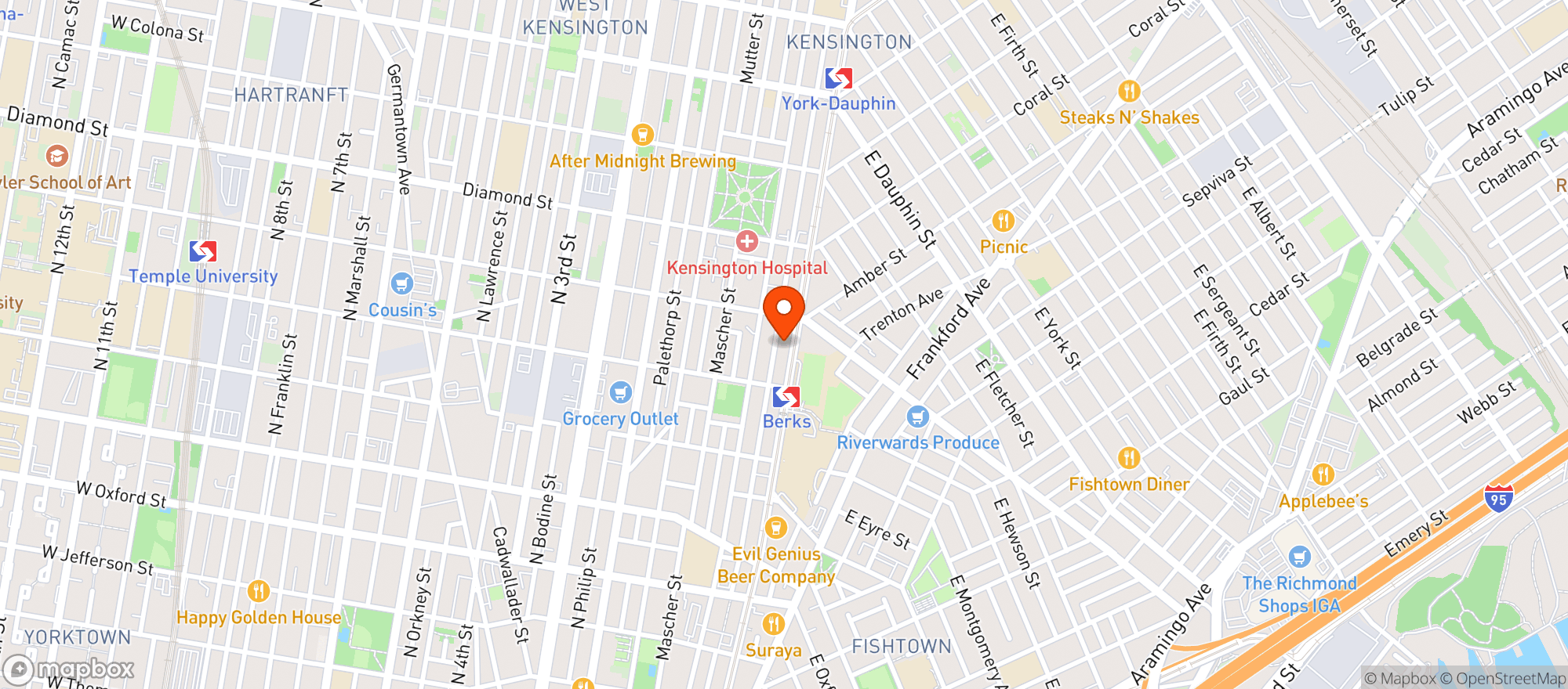 Map showing Starbolt Bar