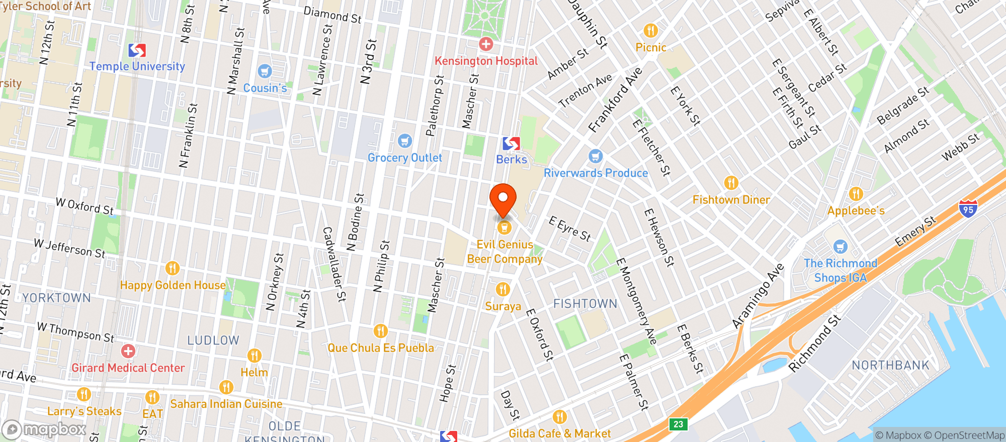 Map showing Lmno Restaurant