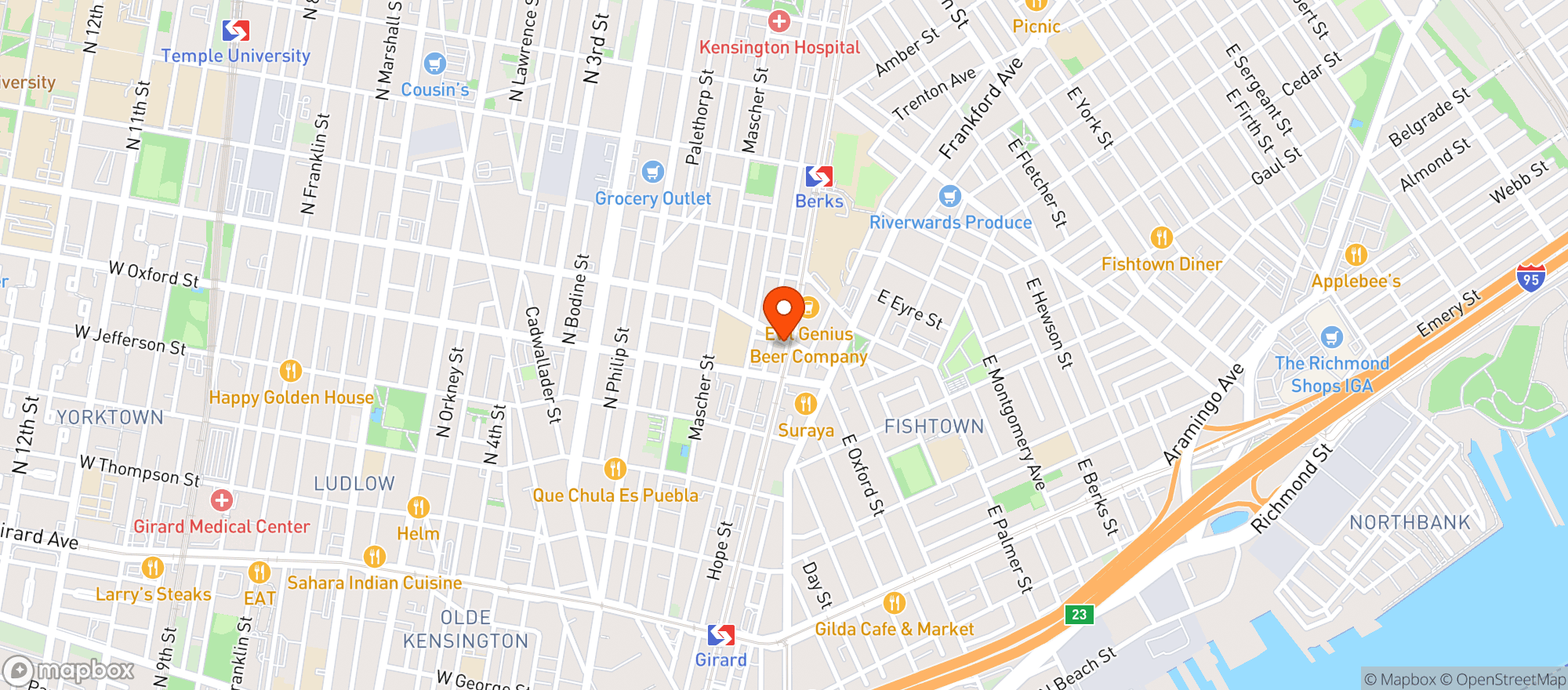 Map showing International Bar