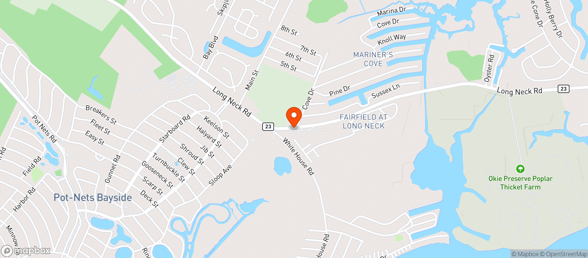 Map showing COVE LIQUORS