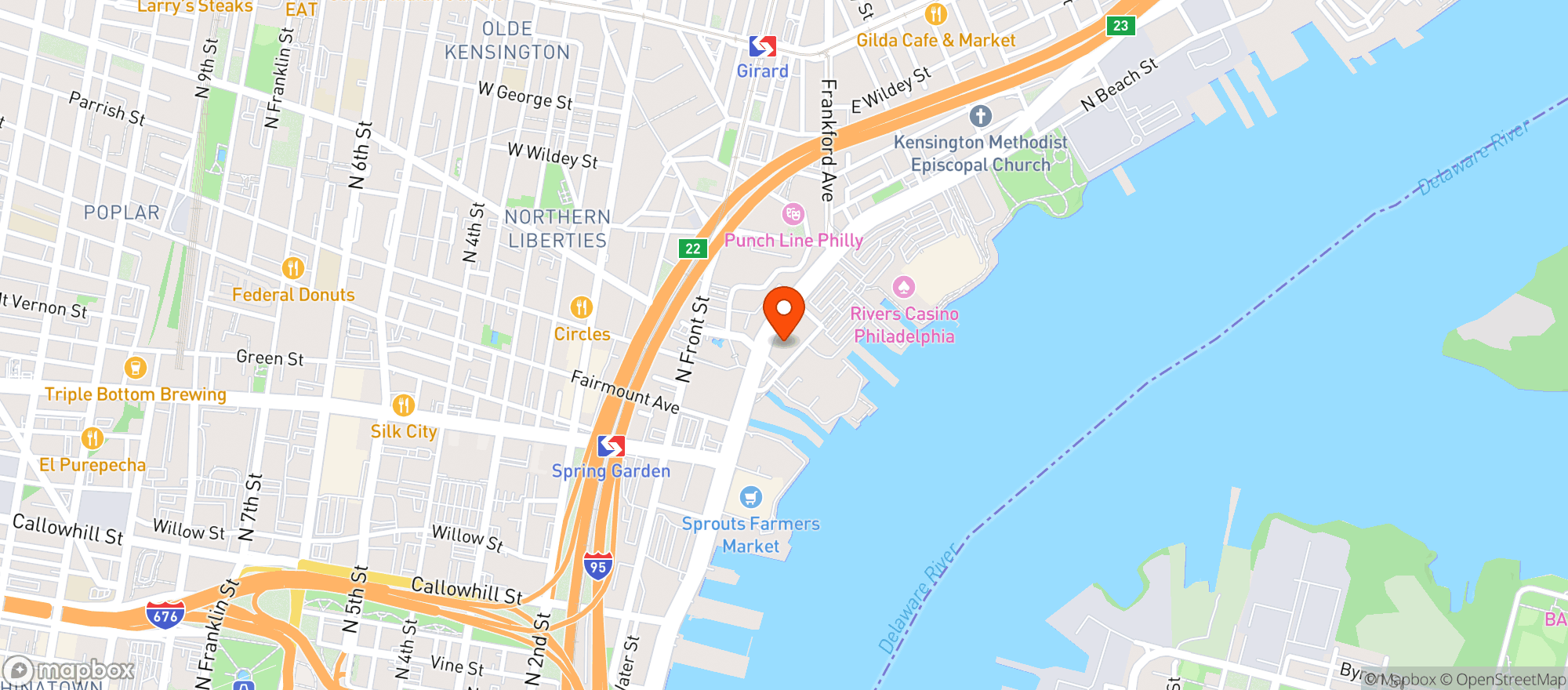 Map showing Craft Hall