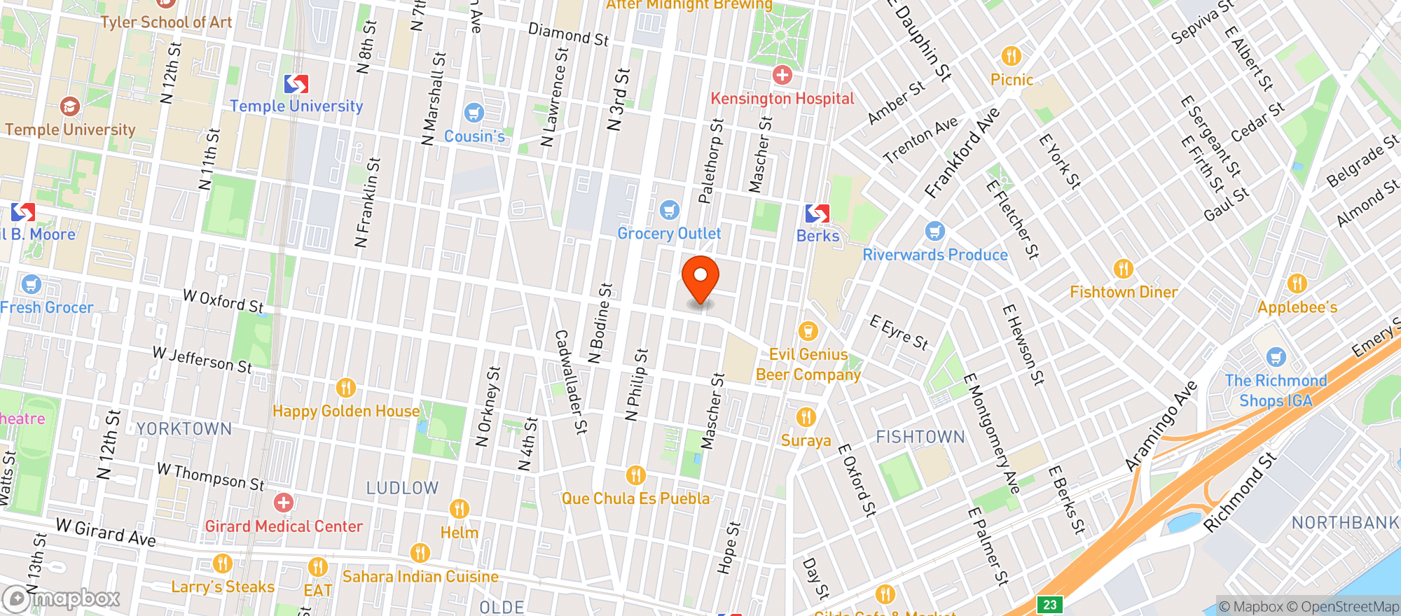 Map showing Stateside Distillery
