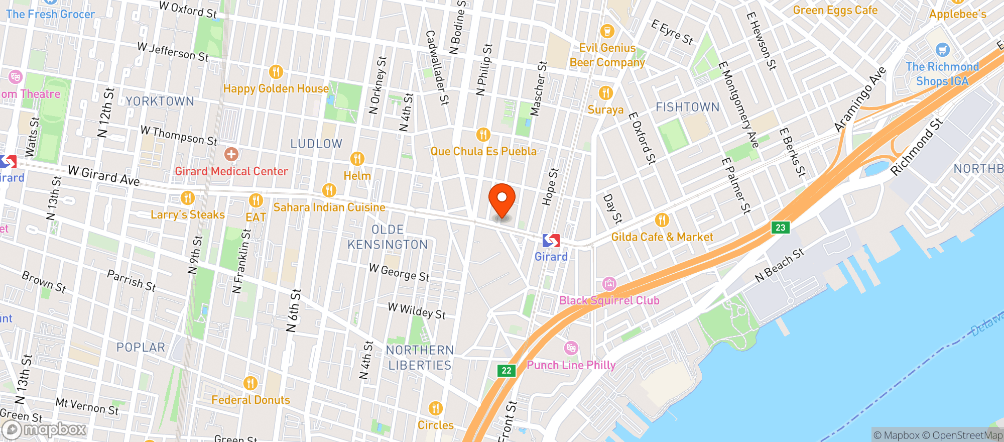 Map showing Emmett