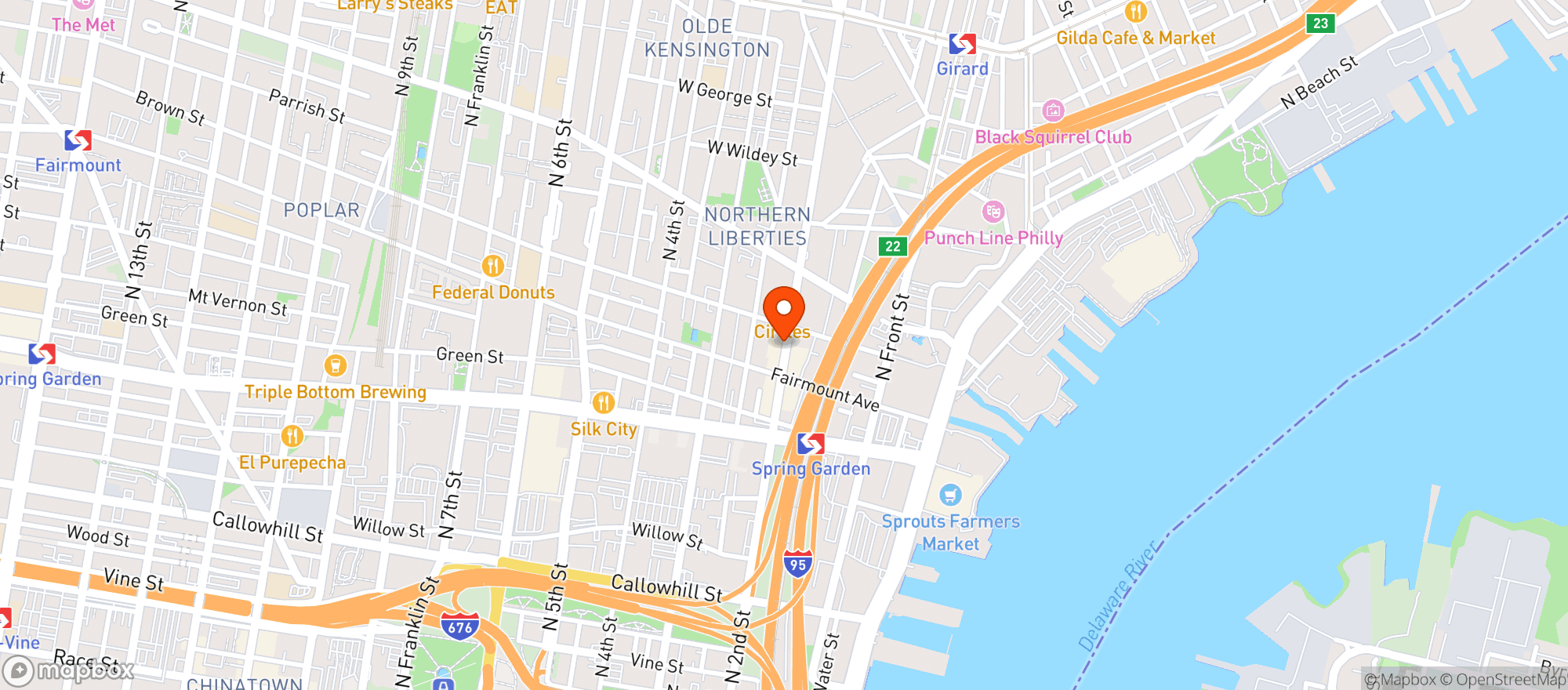 Map showing Post Haste