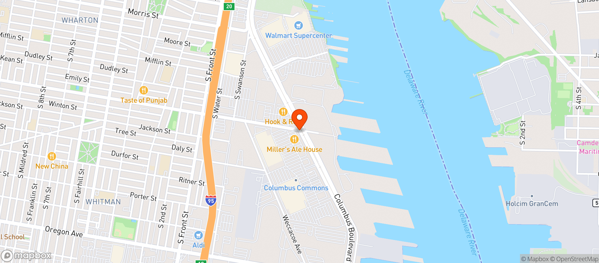 Map showing Millers Ale House #80