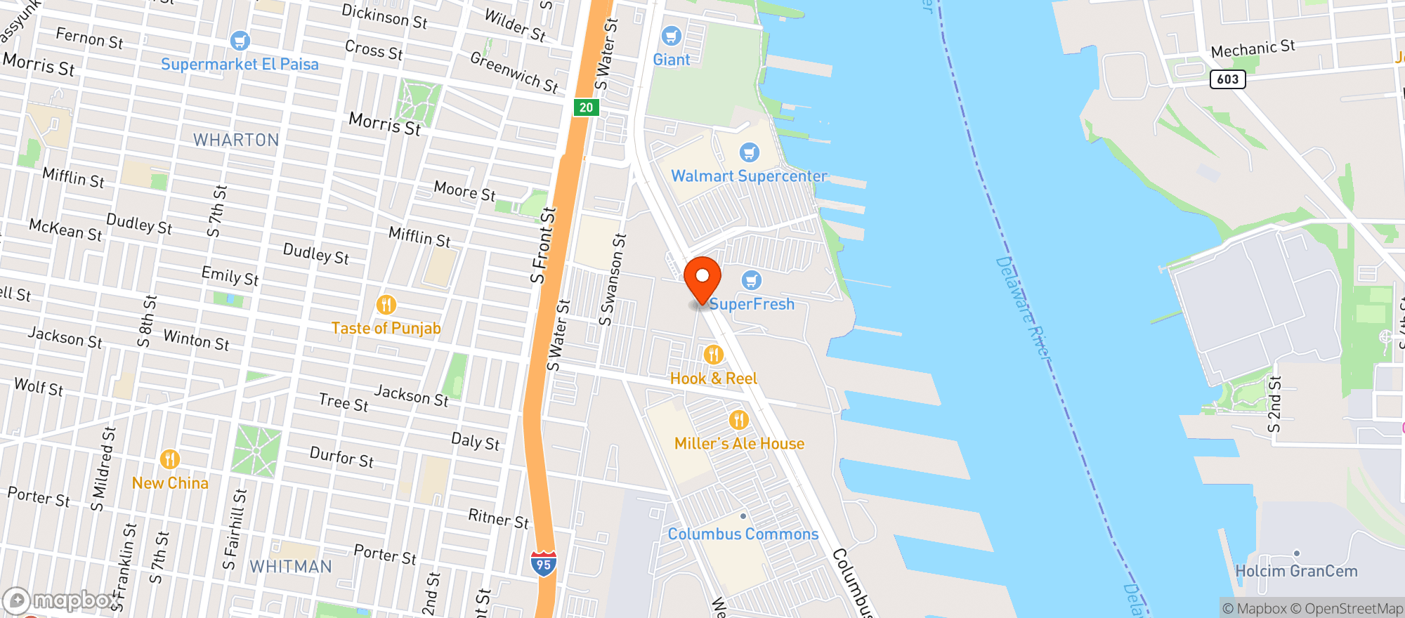 Map showing Beer Peddlers