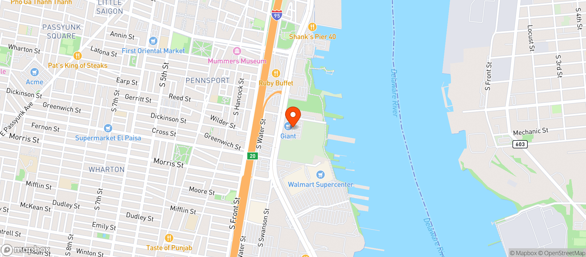Map showing Giant Market #6570