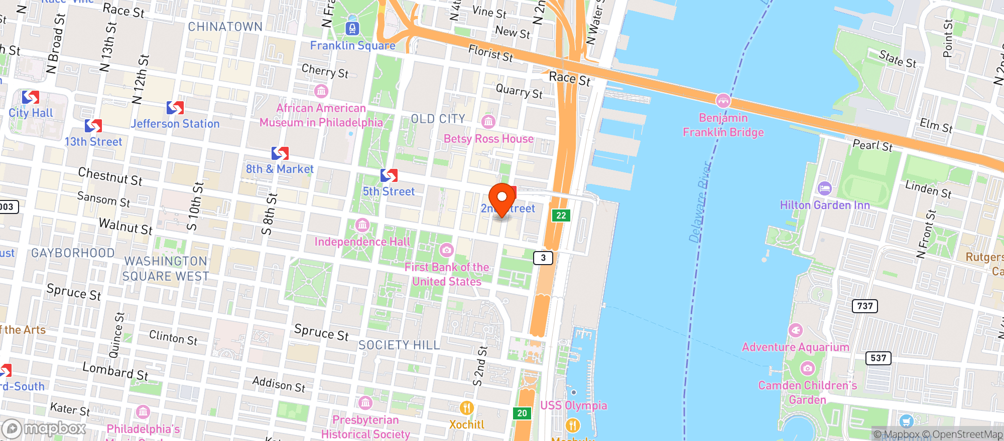 Map showing Old City Kava Company