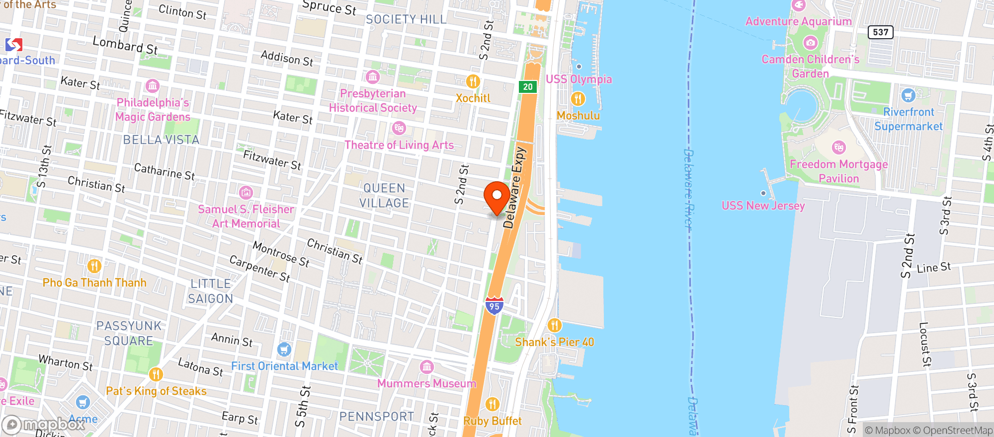 Map showing Capri (Philadelphia)