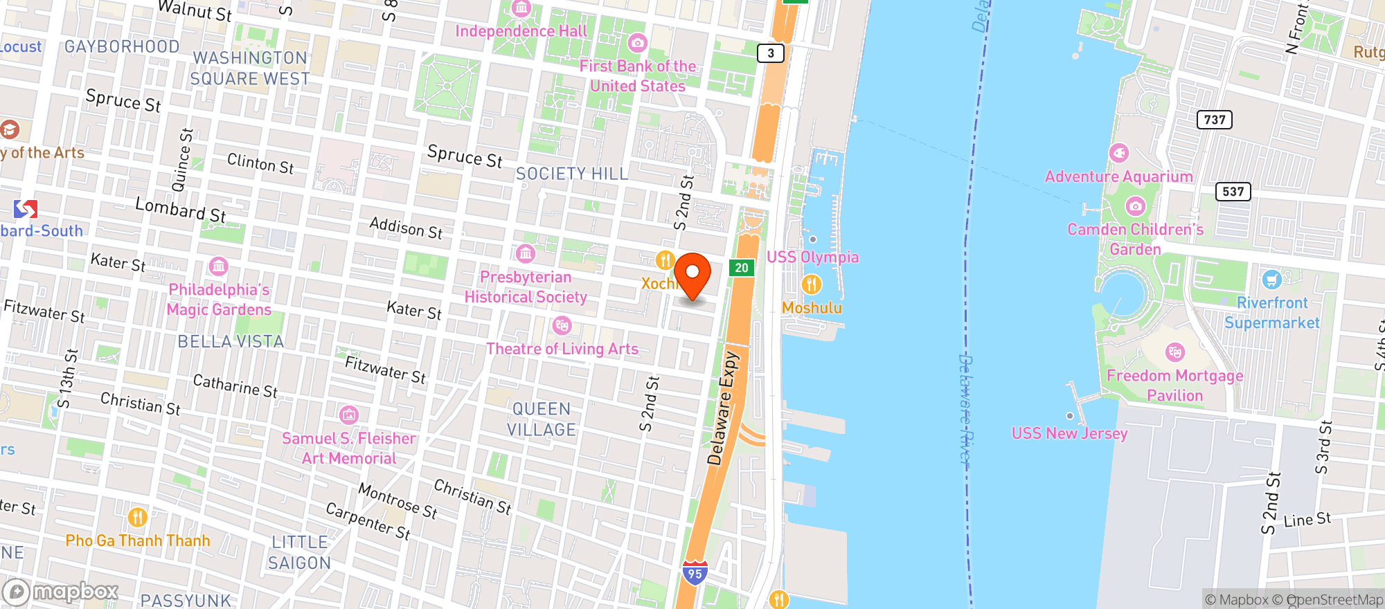 Map showing Bistro Romano