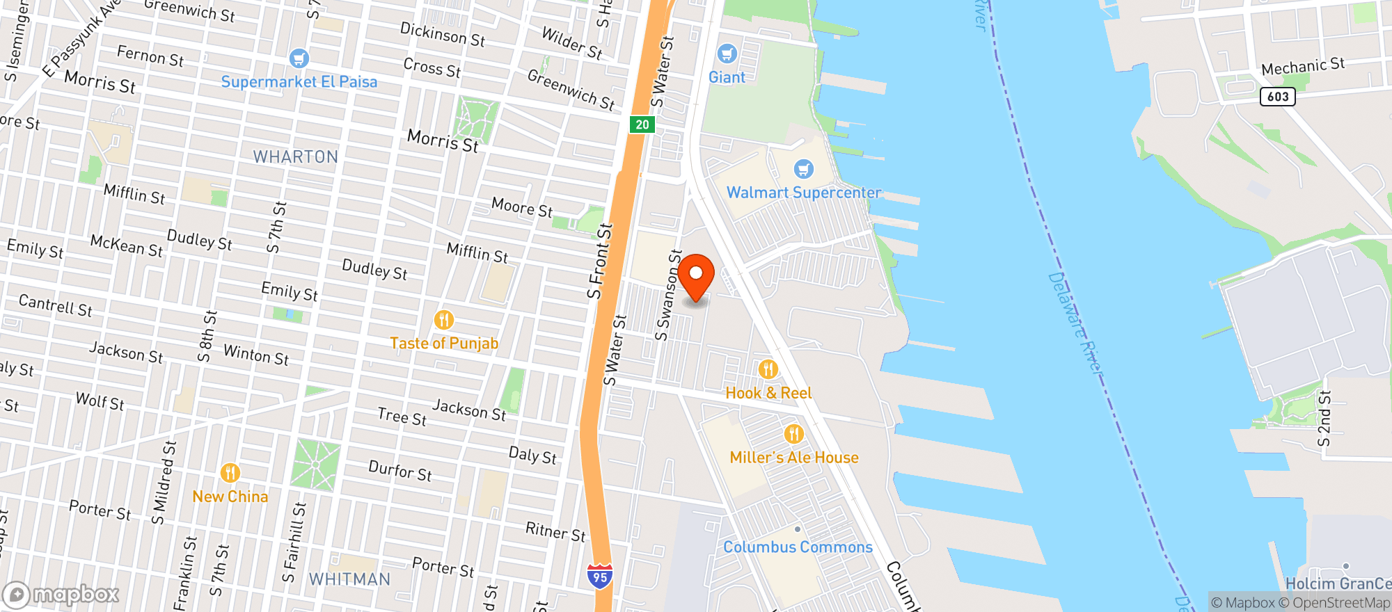 Map showing Acme