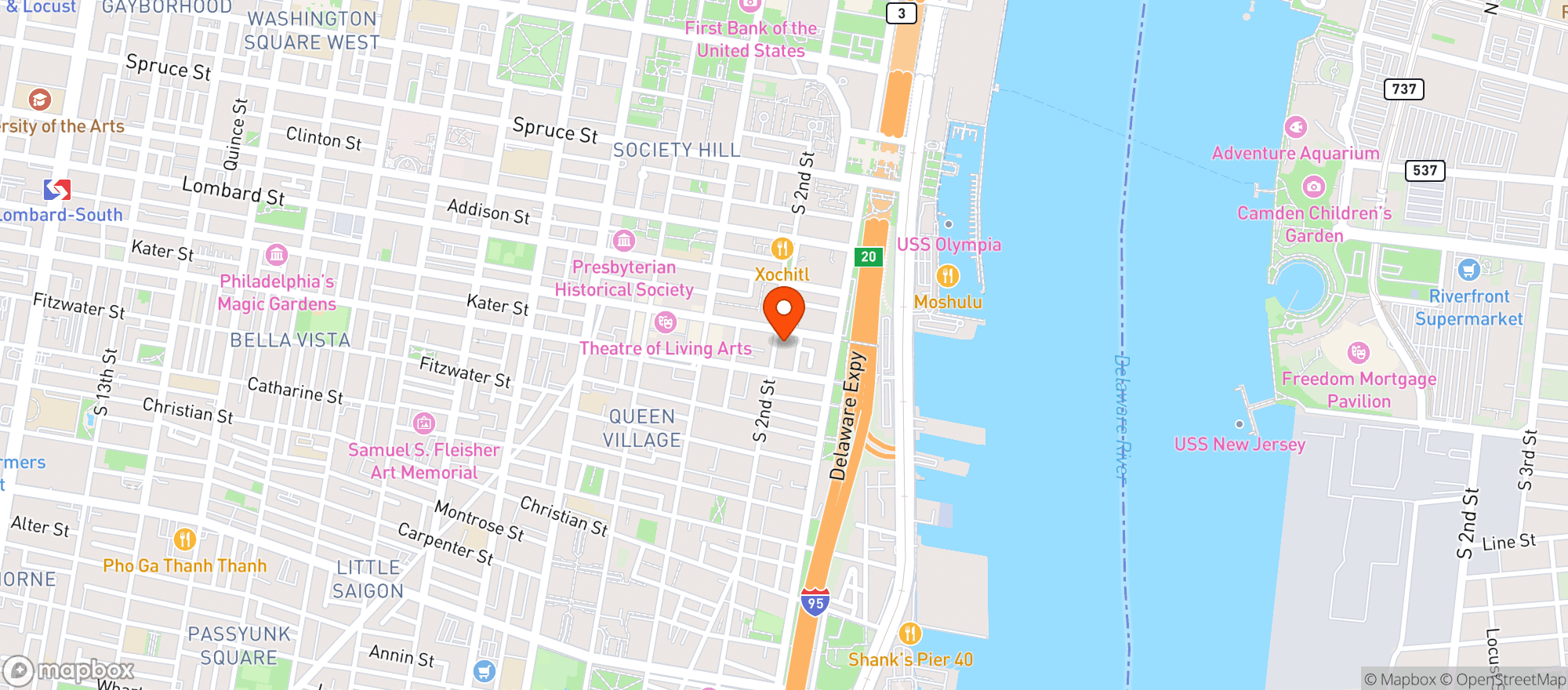 Map showing Queen & Rook
