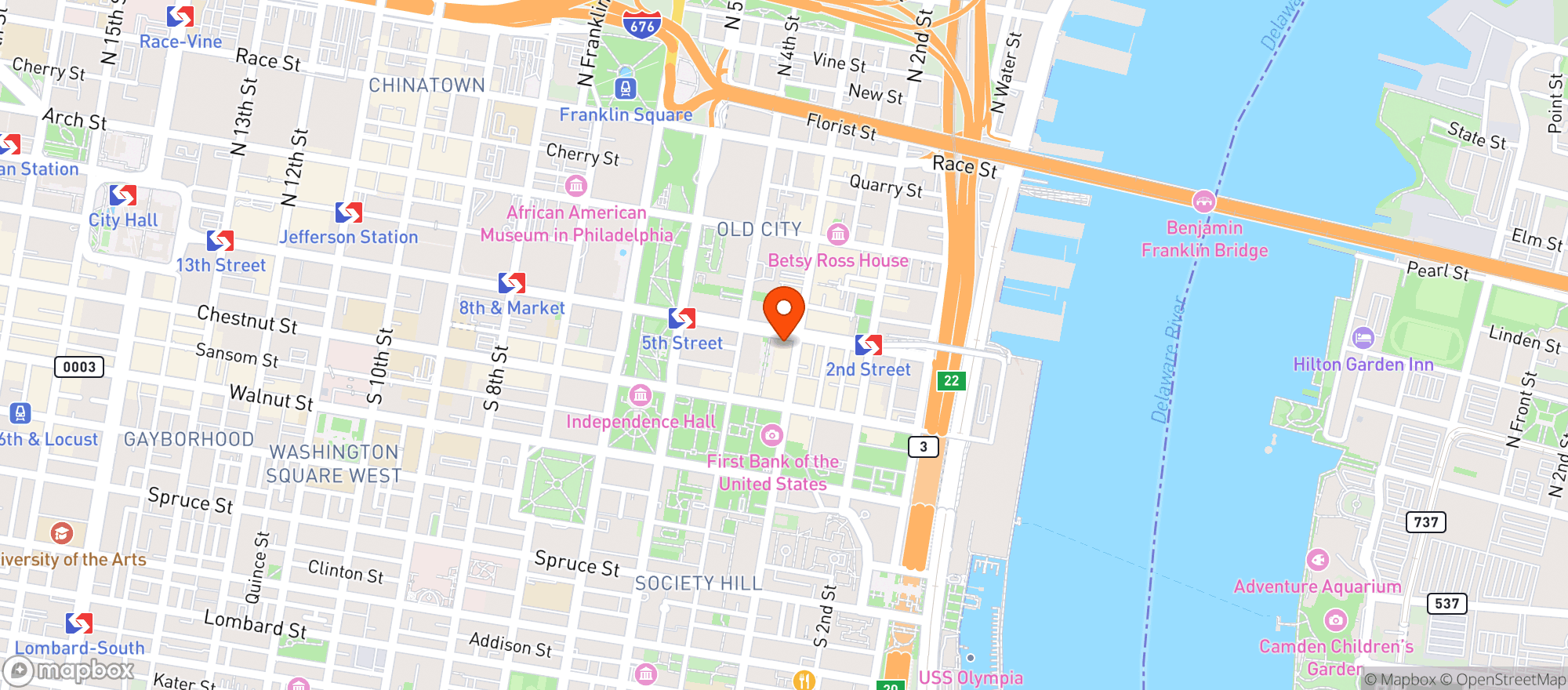 Map showing Fork Restaurant