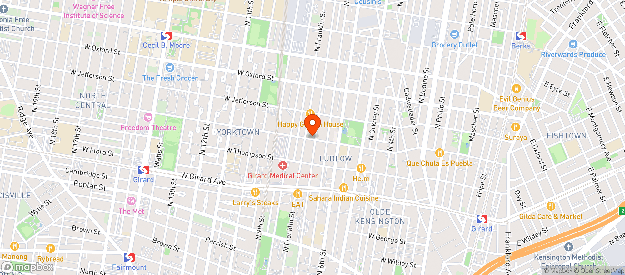 Map showing Gonzalez Deli