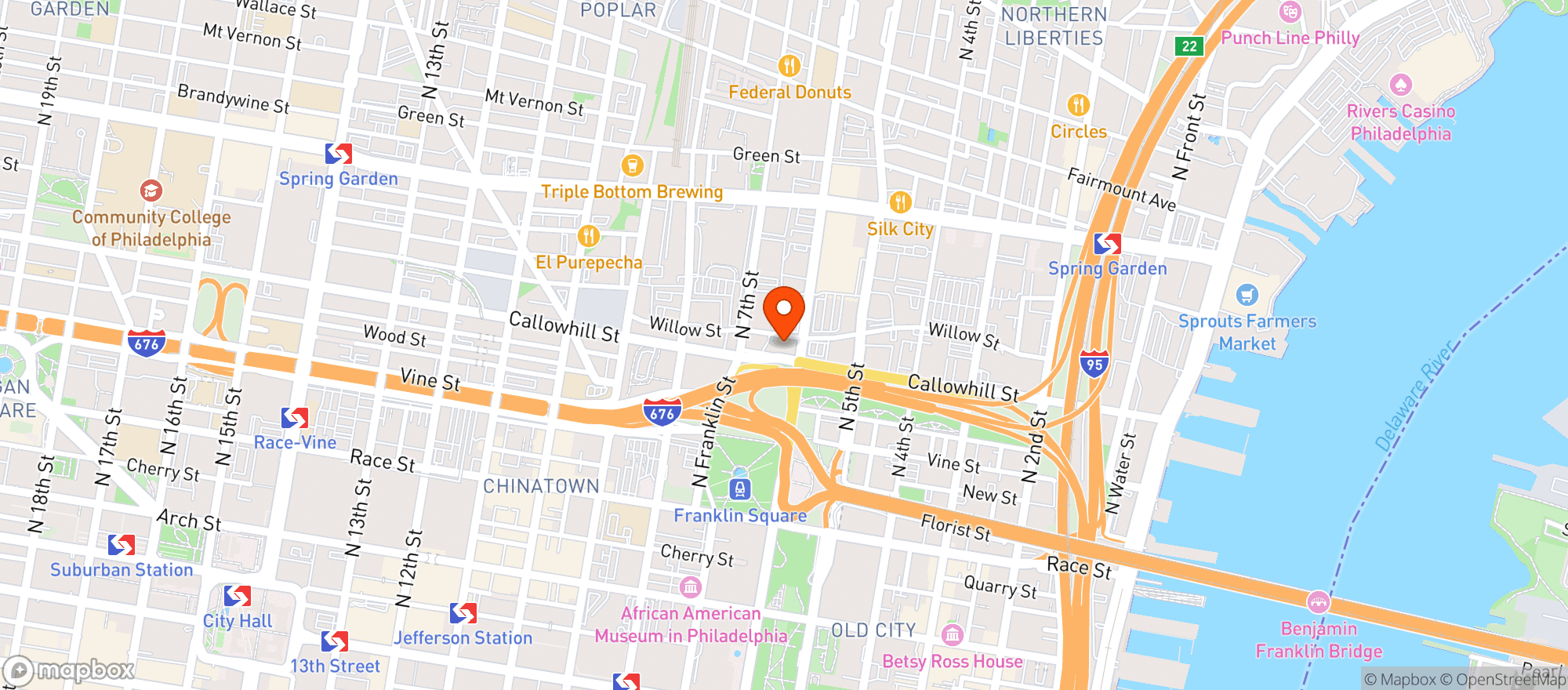 Map showing Gopuff #670