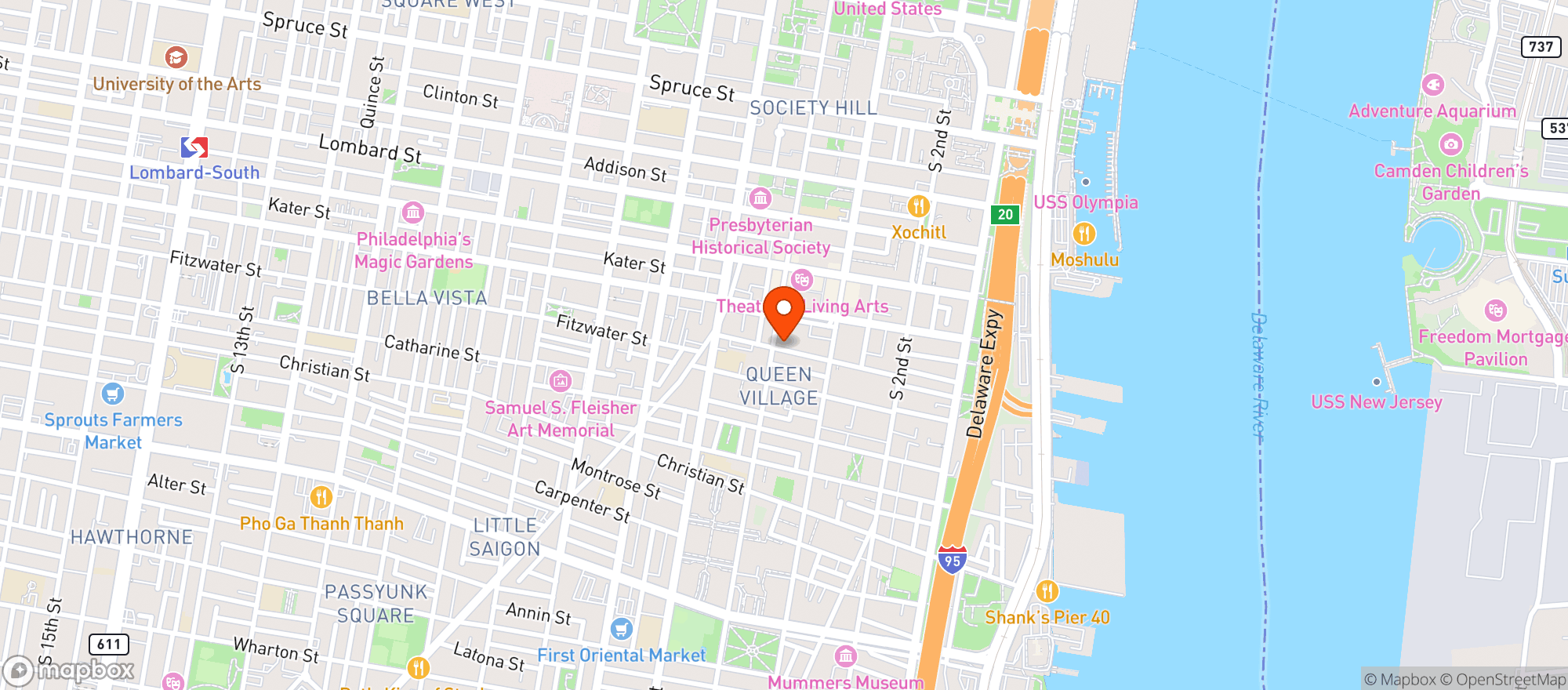 Map showing Essene Market & Café