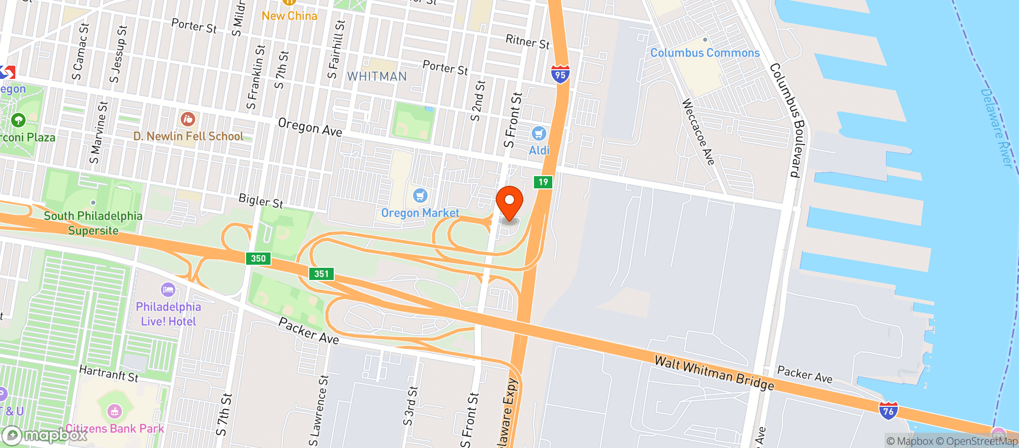 Map showing Bell Bev