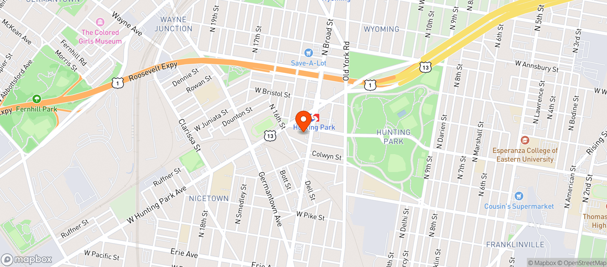 Map showing Beer Park