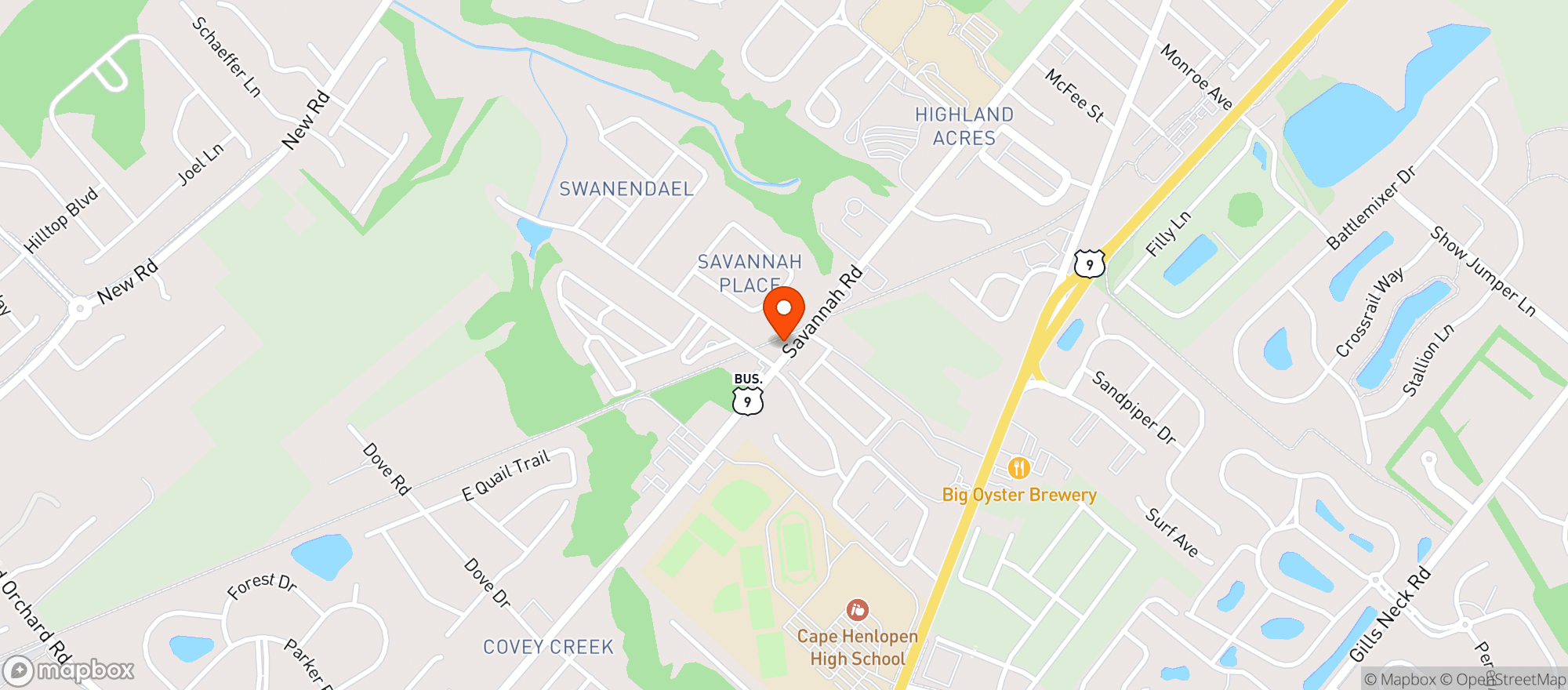 Map showing Unique Finds