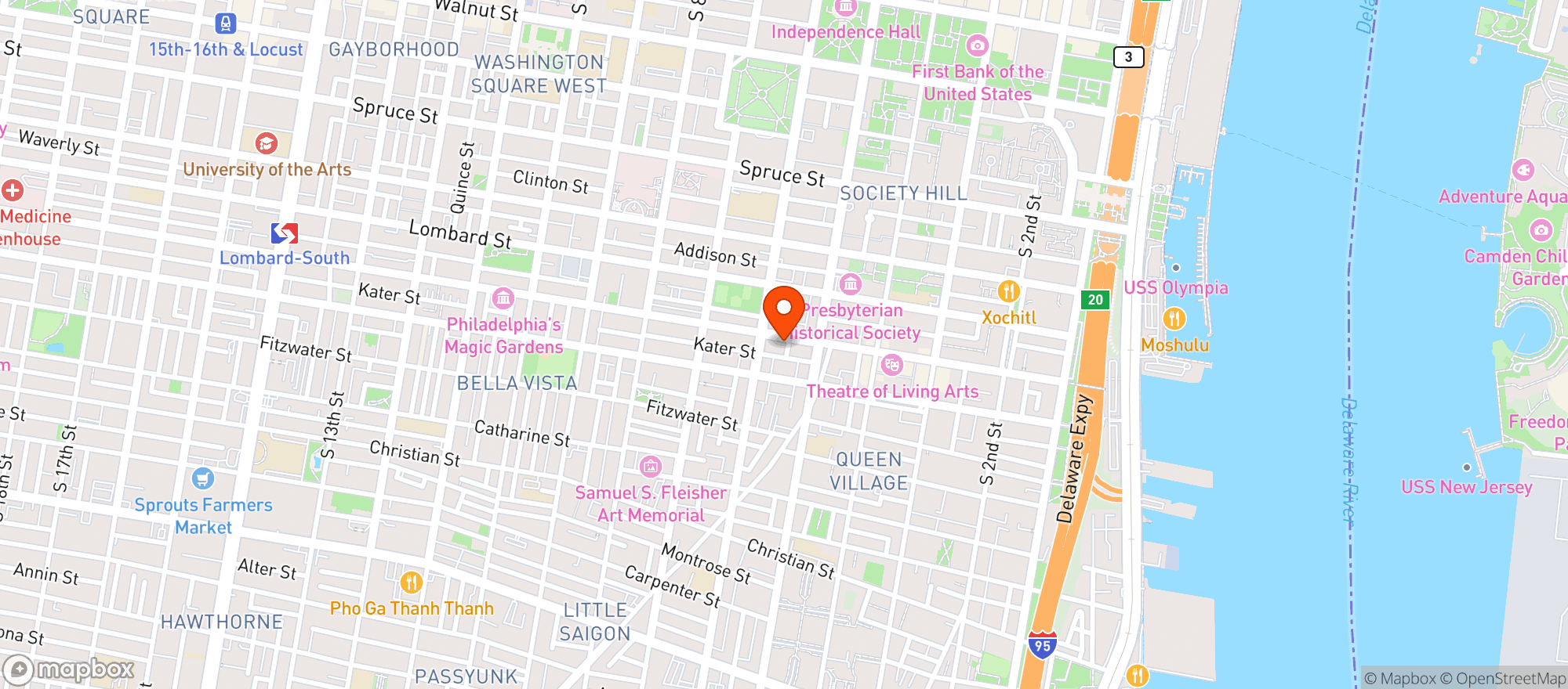 Map showing Cbd Kratom South Street