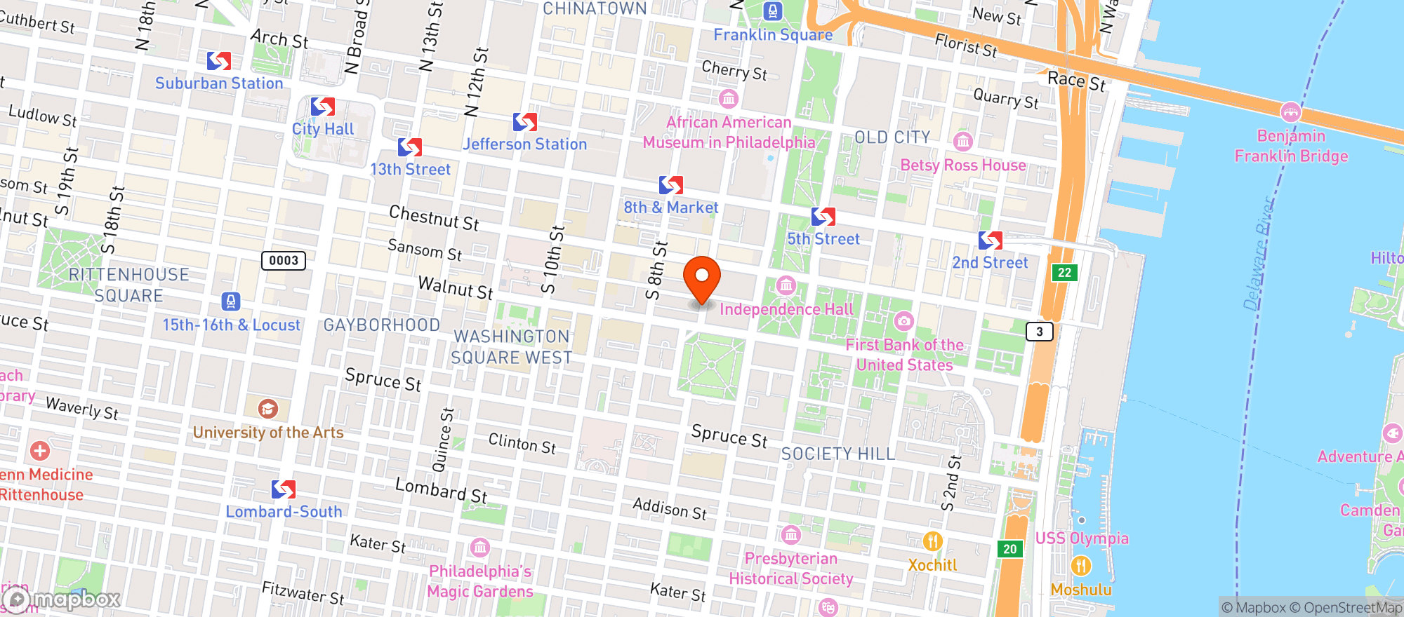 Map showing Thank You Thank You