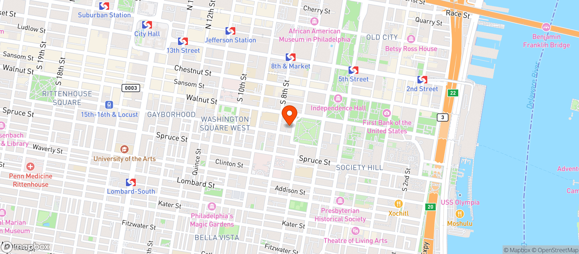 Map showing Talulas Garden