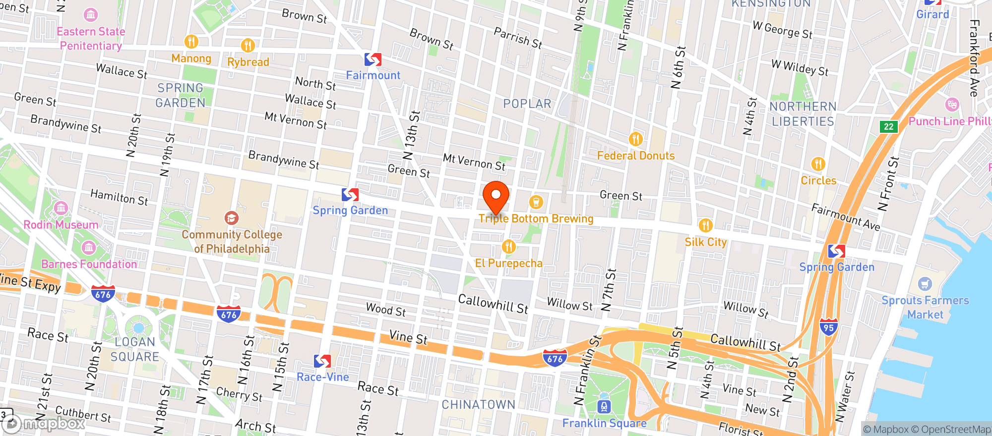 Map showing La Chinesca