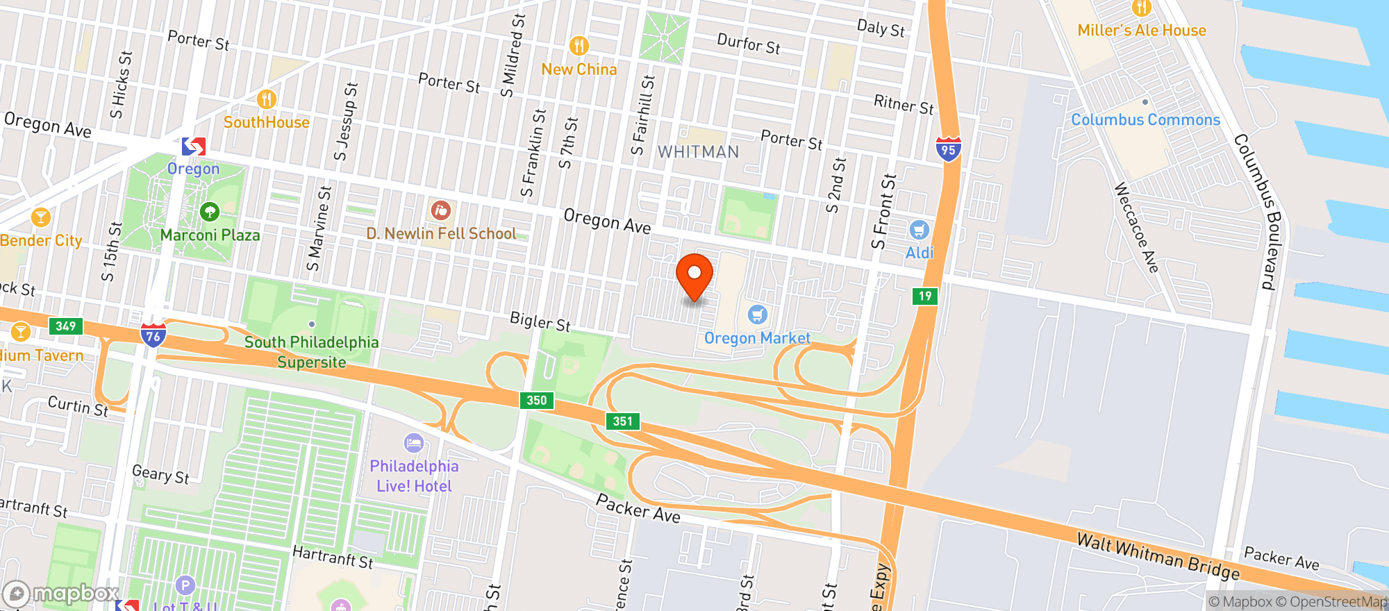 Map showing Gnc